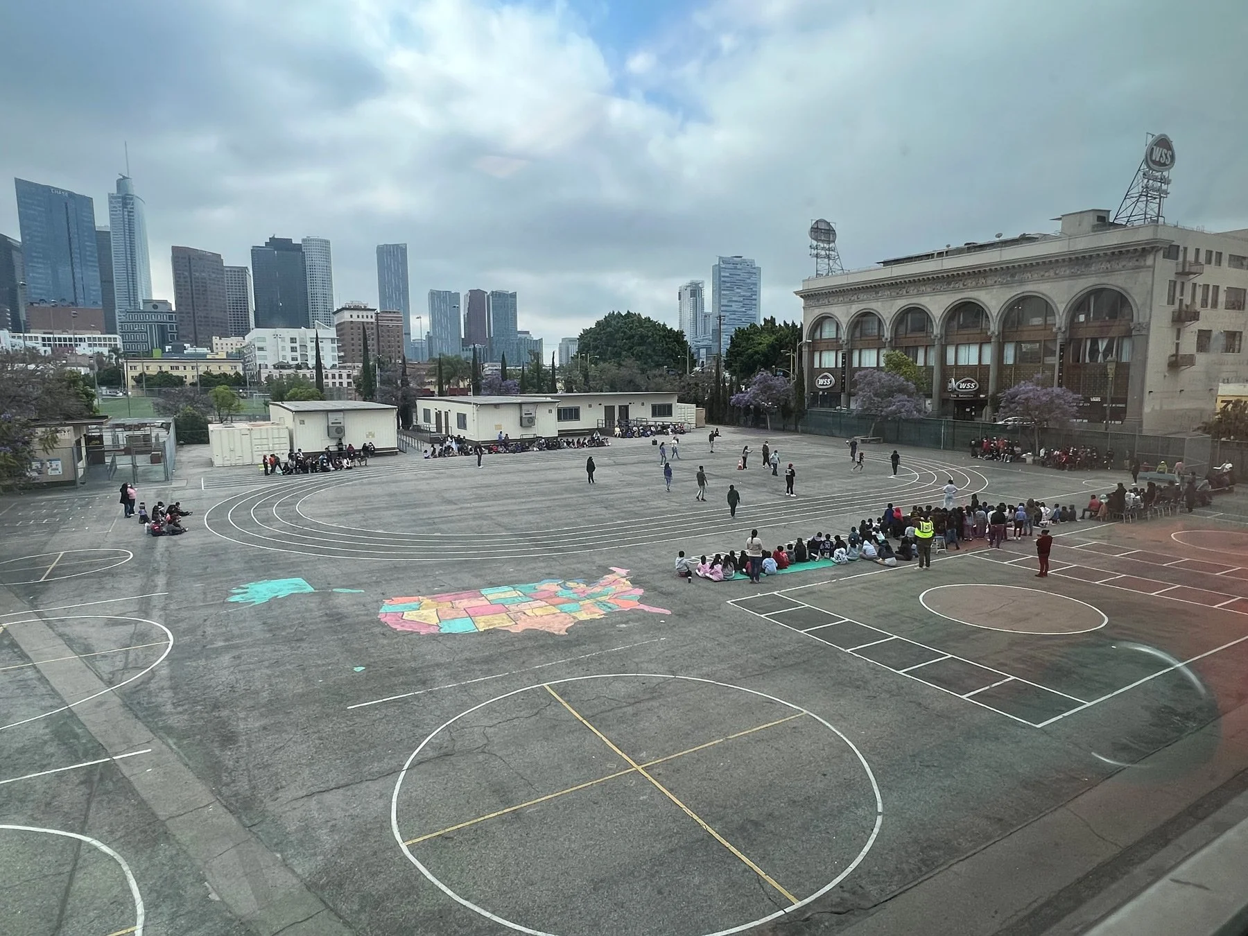 Photo of asphalt covered playground