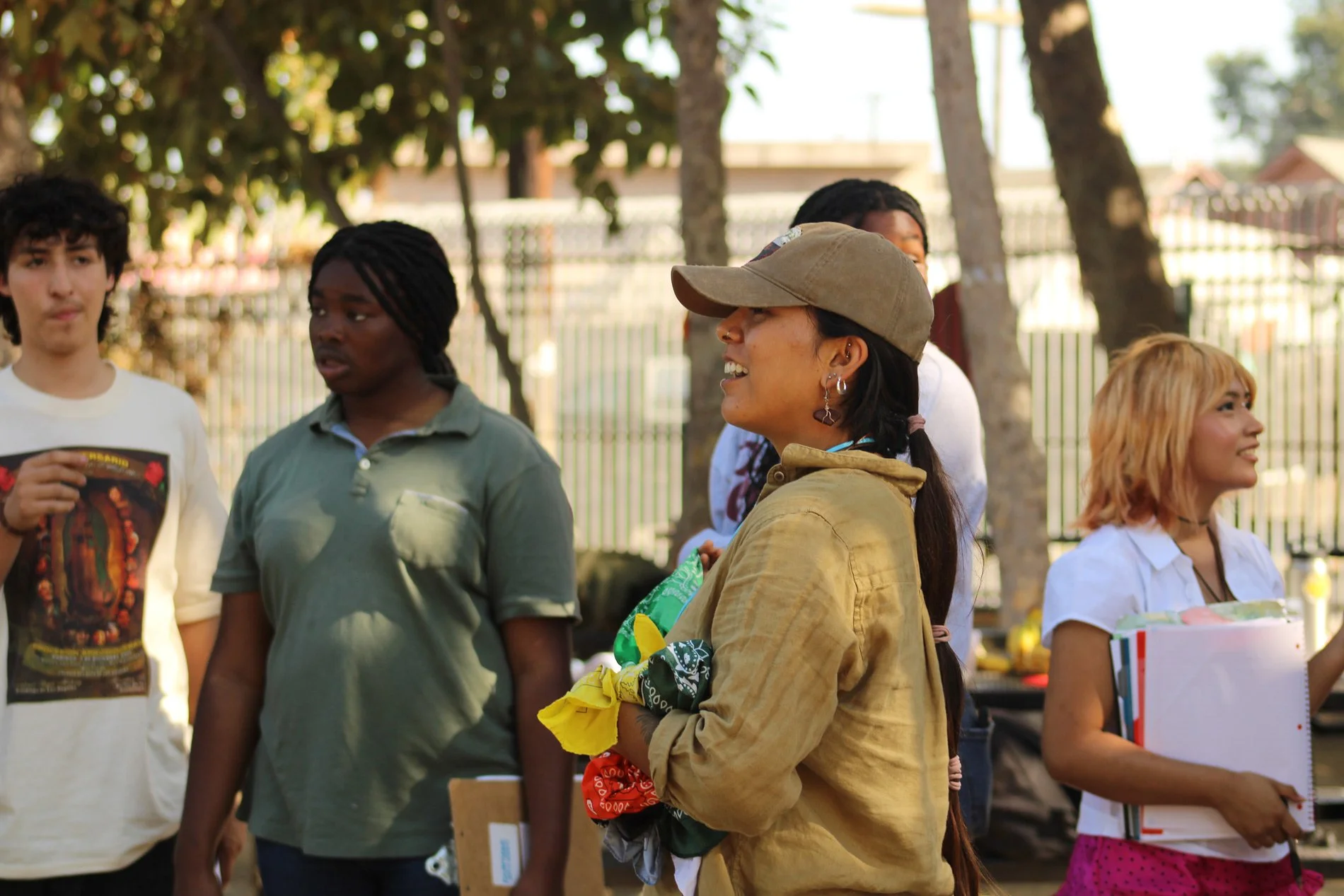 Photo of young volunteers outdoors