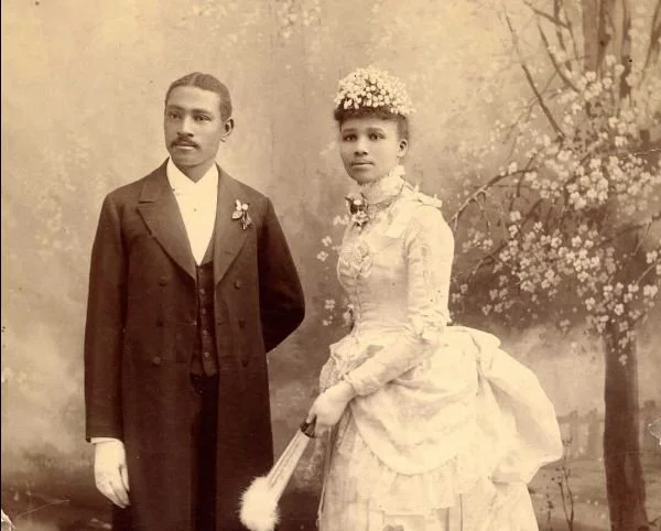 VIntage photo of wedding couple