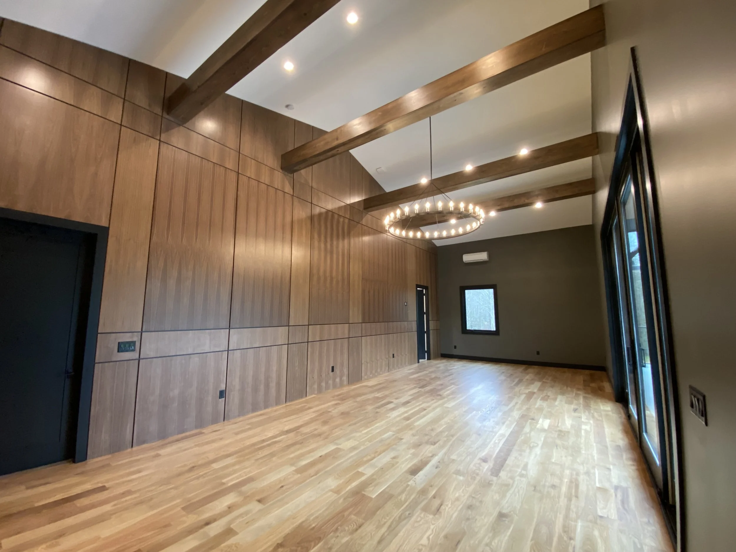 Luxury wall treatment in a custom home by Plumb Level Square in western north carolina 
