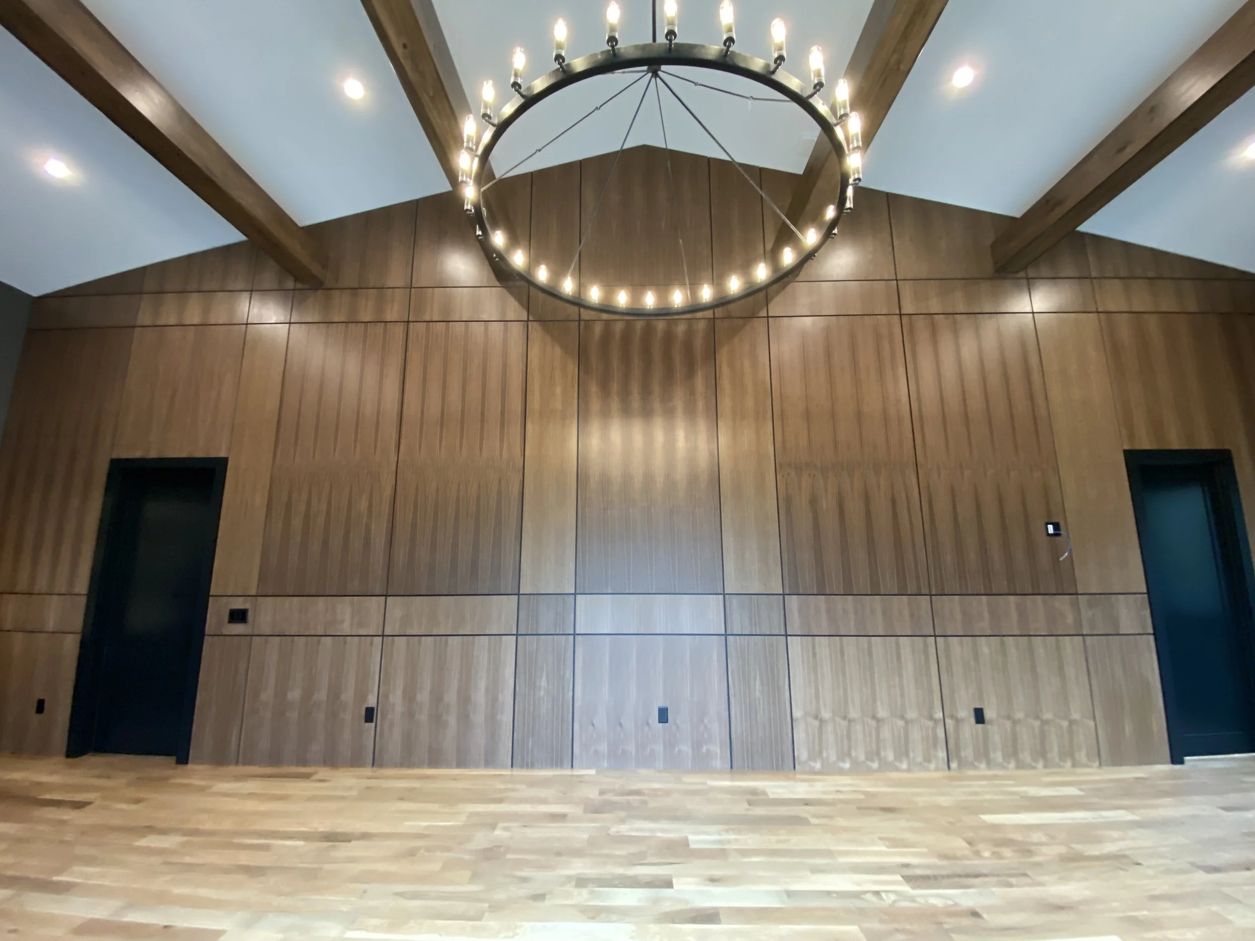 Luxury wall treatment in a custom home by Plumb Level Square in western north carolina 