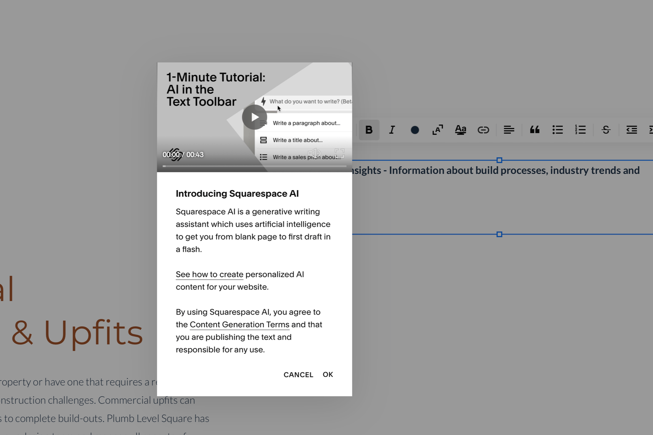 AI on Squarespace