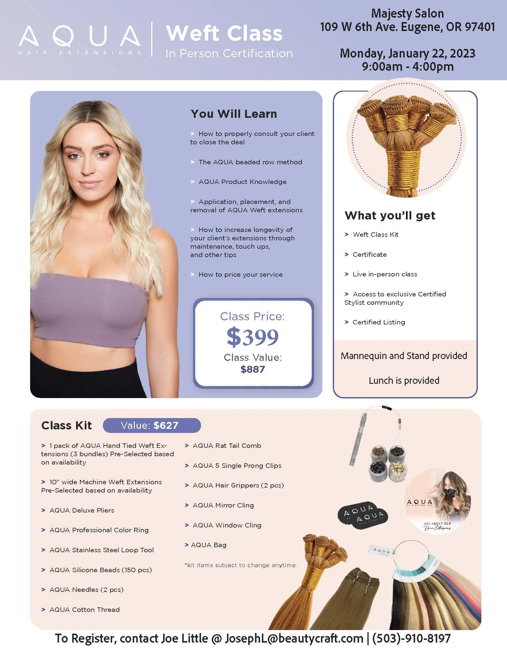 Aqua Weft Class in Eugene, OR