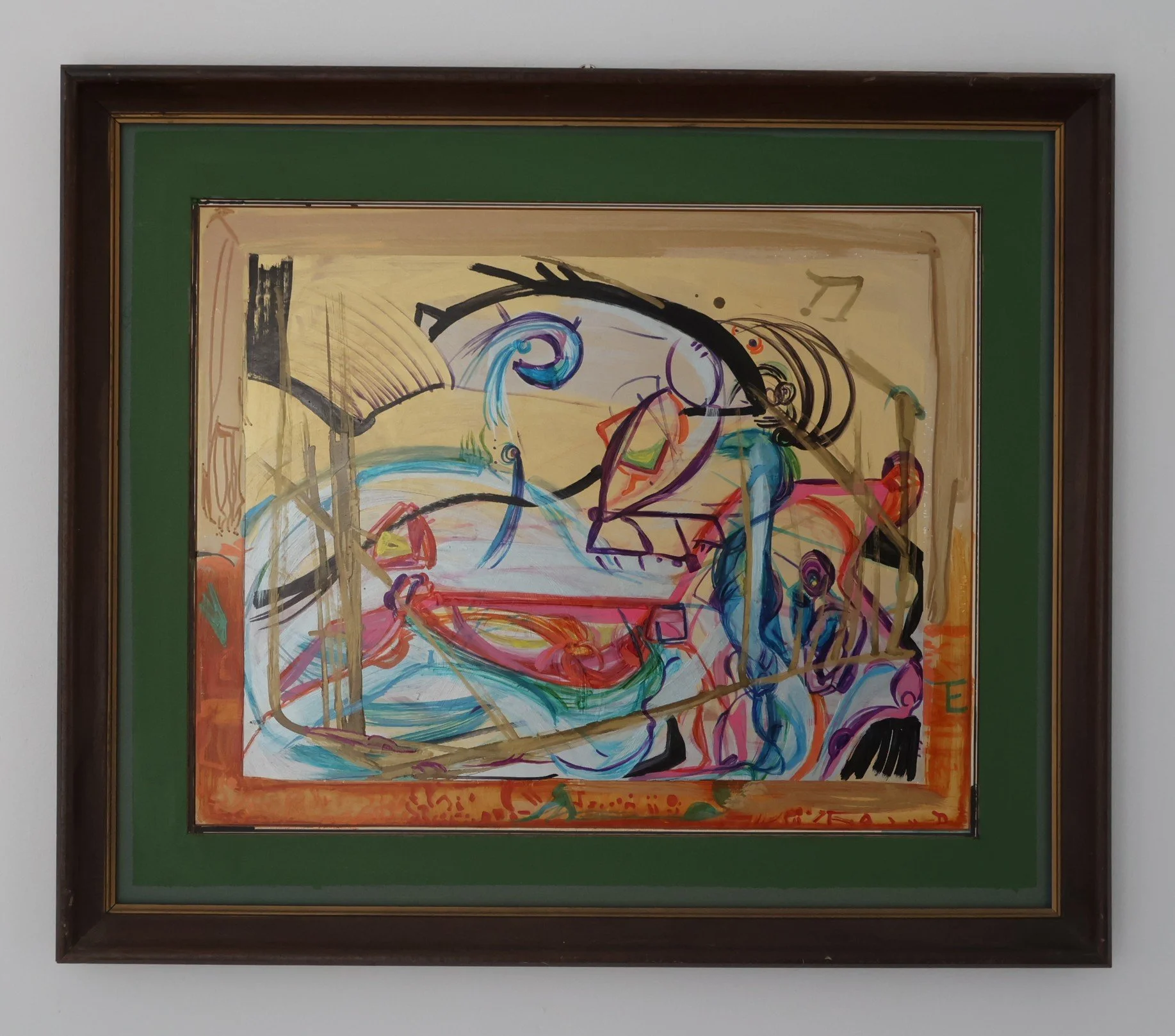 Paul, paint marker and acrylic, on discarded photo board, 19 x 23½”.