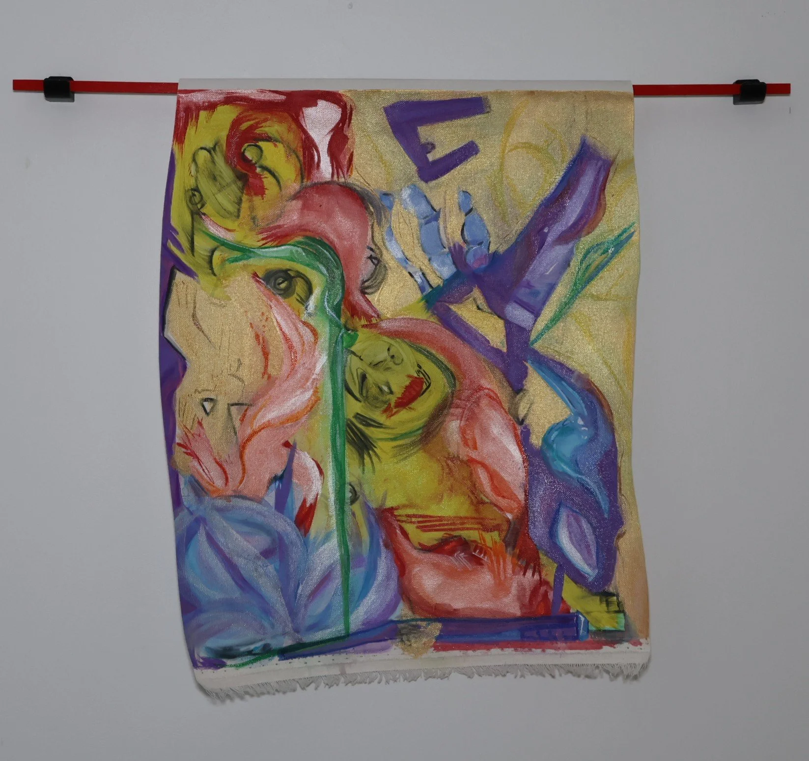 Dangerous Days, mixed media on canvas, 15 x 18½”.