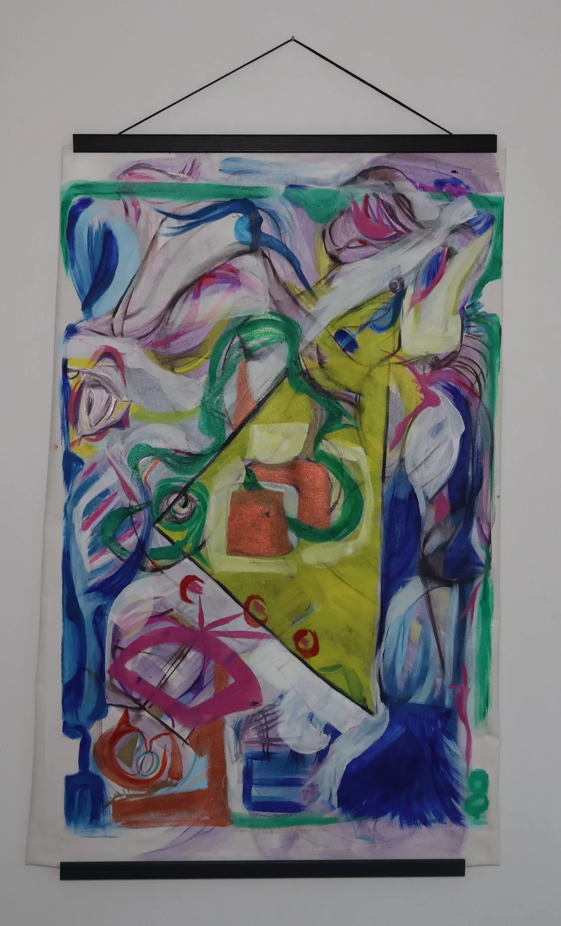 Untitled, mixed media on canvas, 33 x 21”.