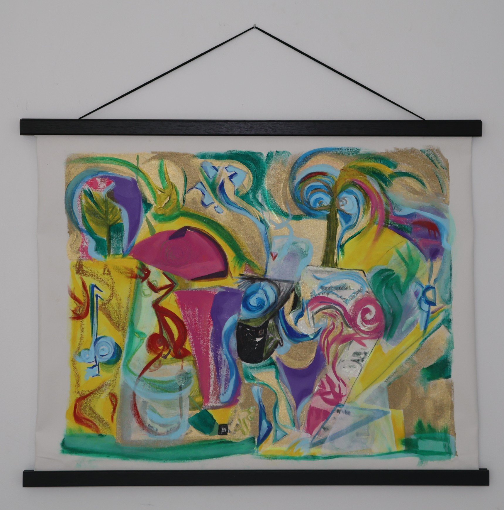 Liberty at Sea, mixed media on canvas, 18 x 23”.