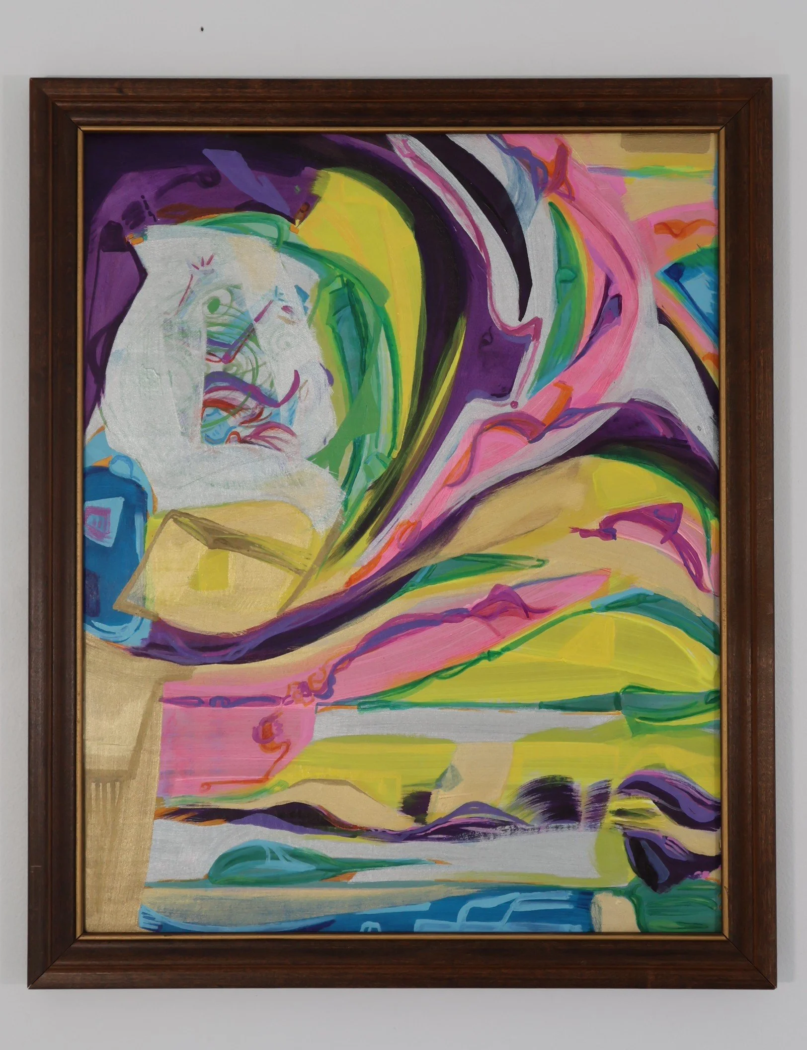 Untitled, paint marker and acrylic, on cardboard, 23½ x 19”.