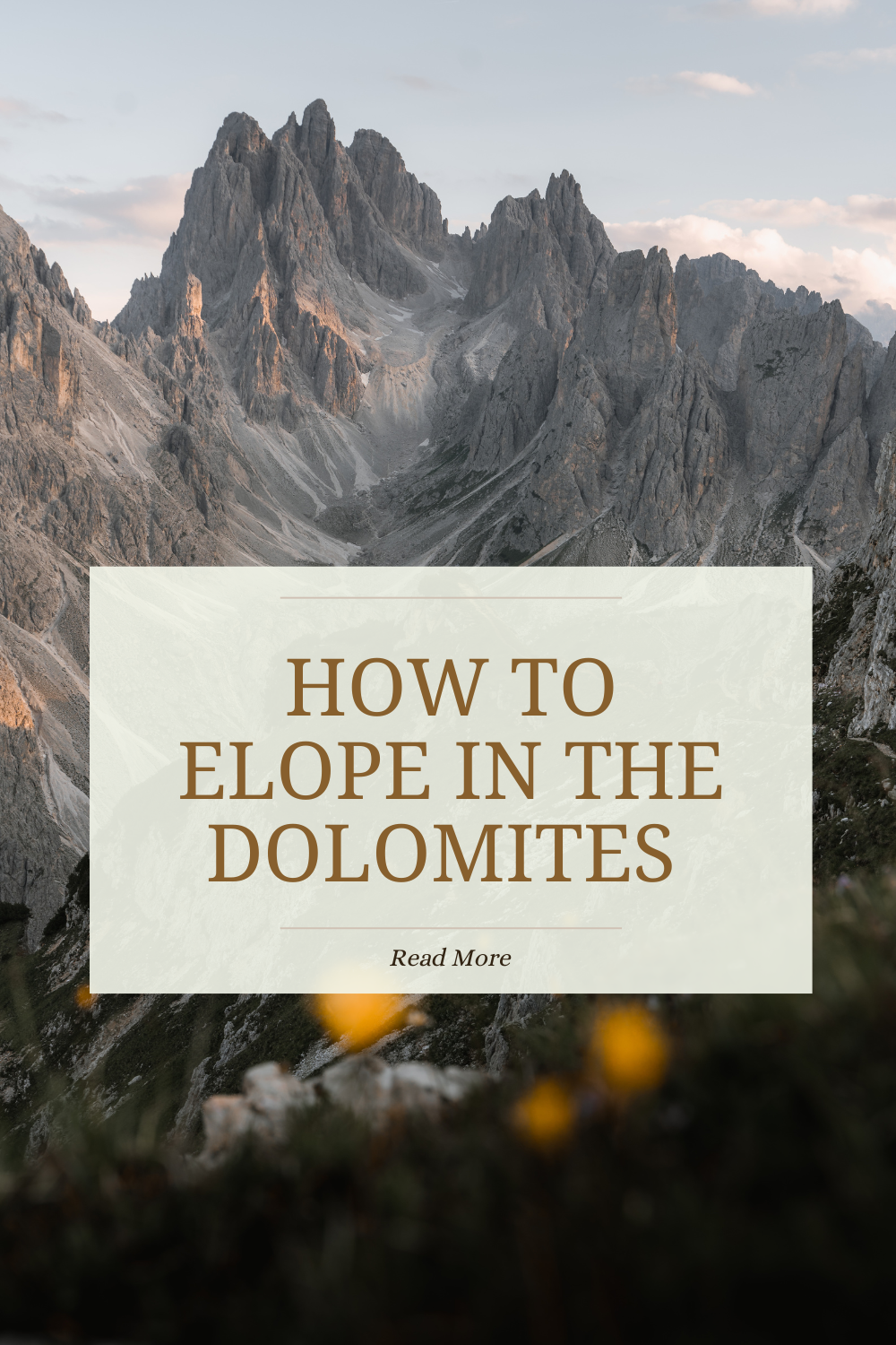 How to Elope in The Dolomites in 2026