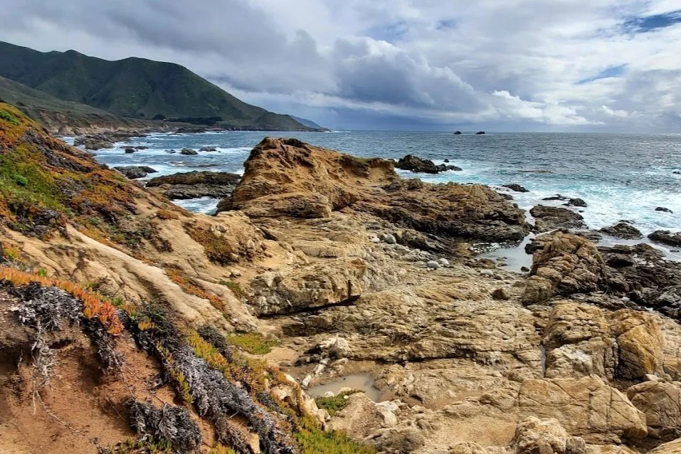 ocean shoreline at China Lookout in Big Sur, CA
