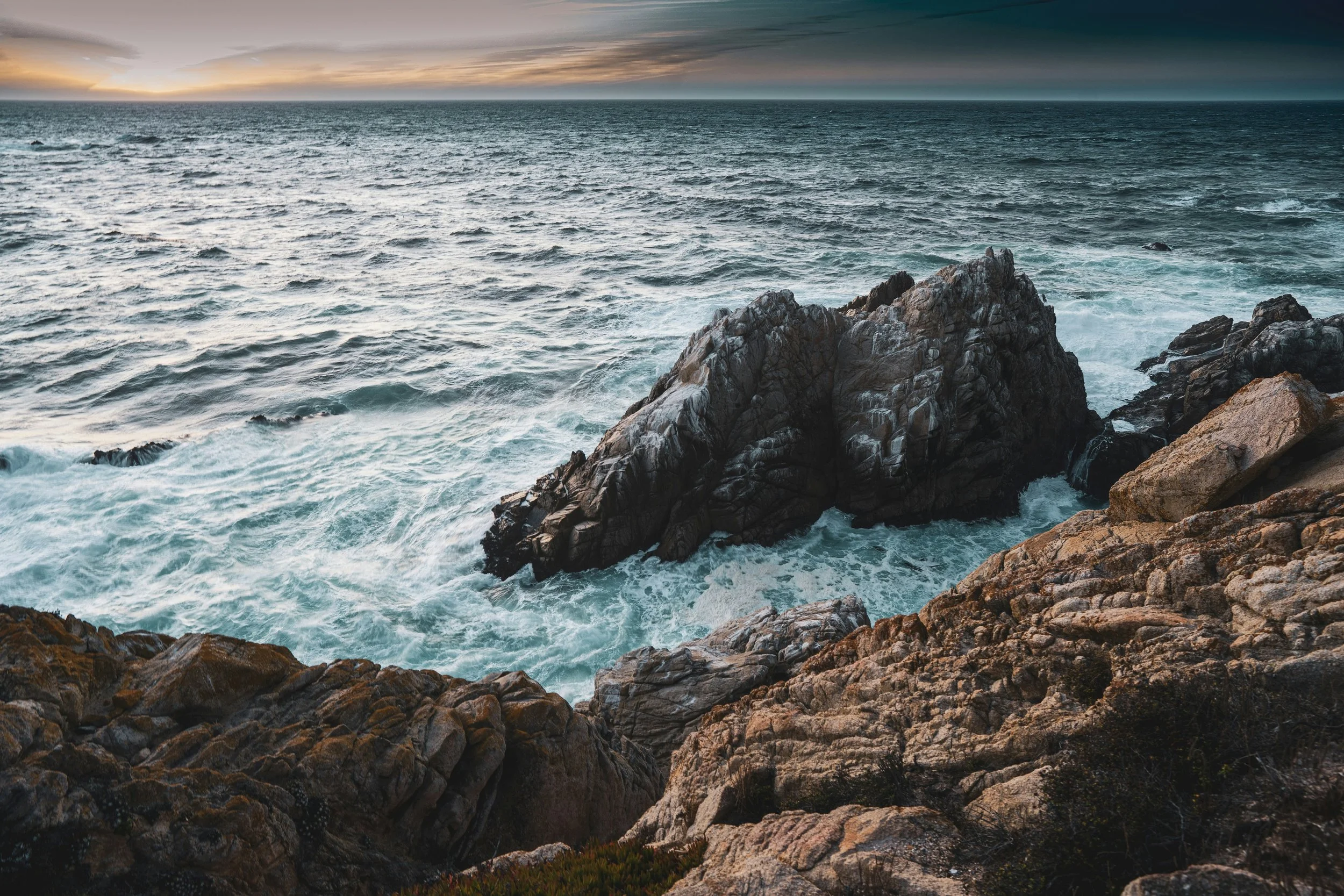 rocky shoreline in Point Lobos State Natural Reserve