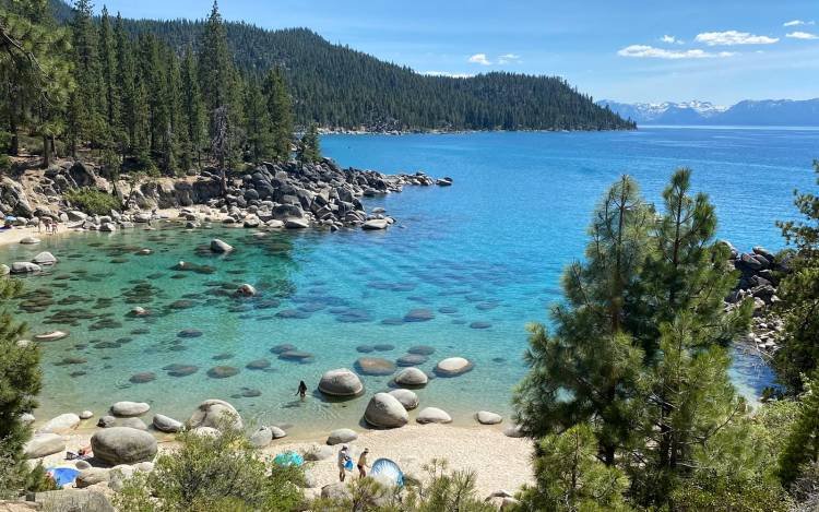 hidden beach at Lake Tahoe
