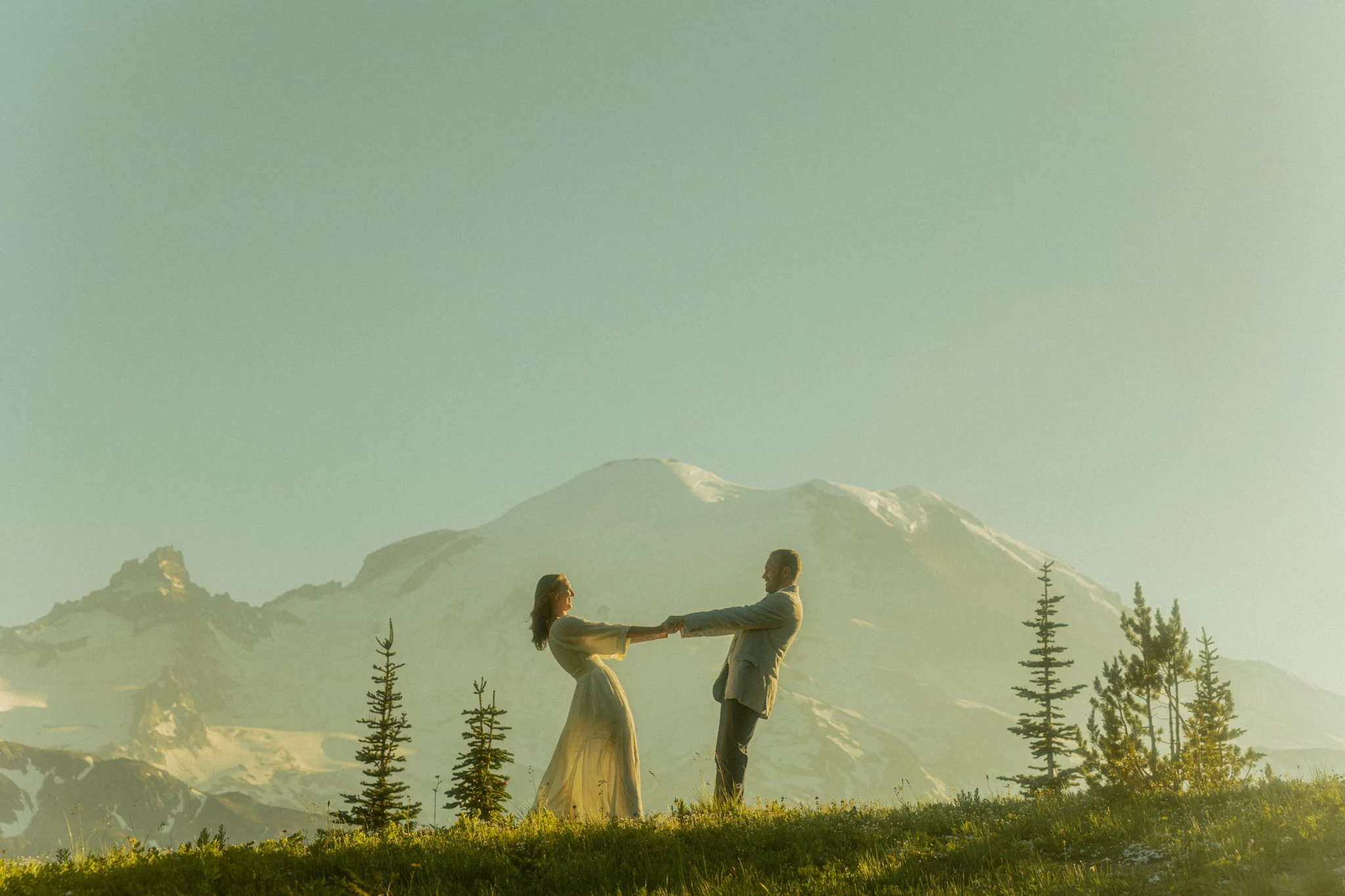 couple getting married in Mt Rainier National Park