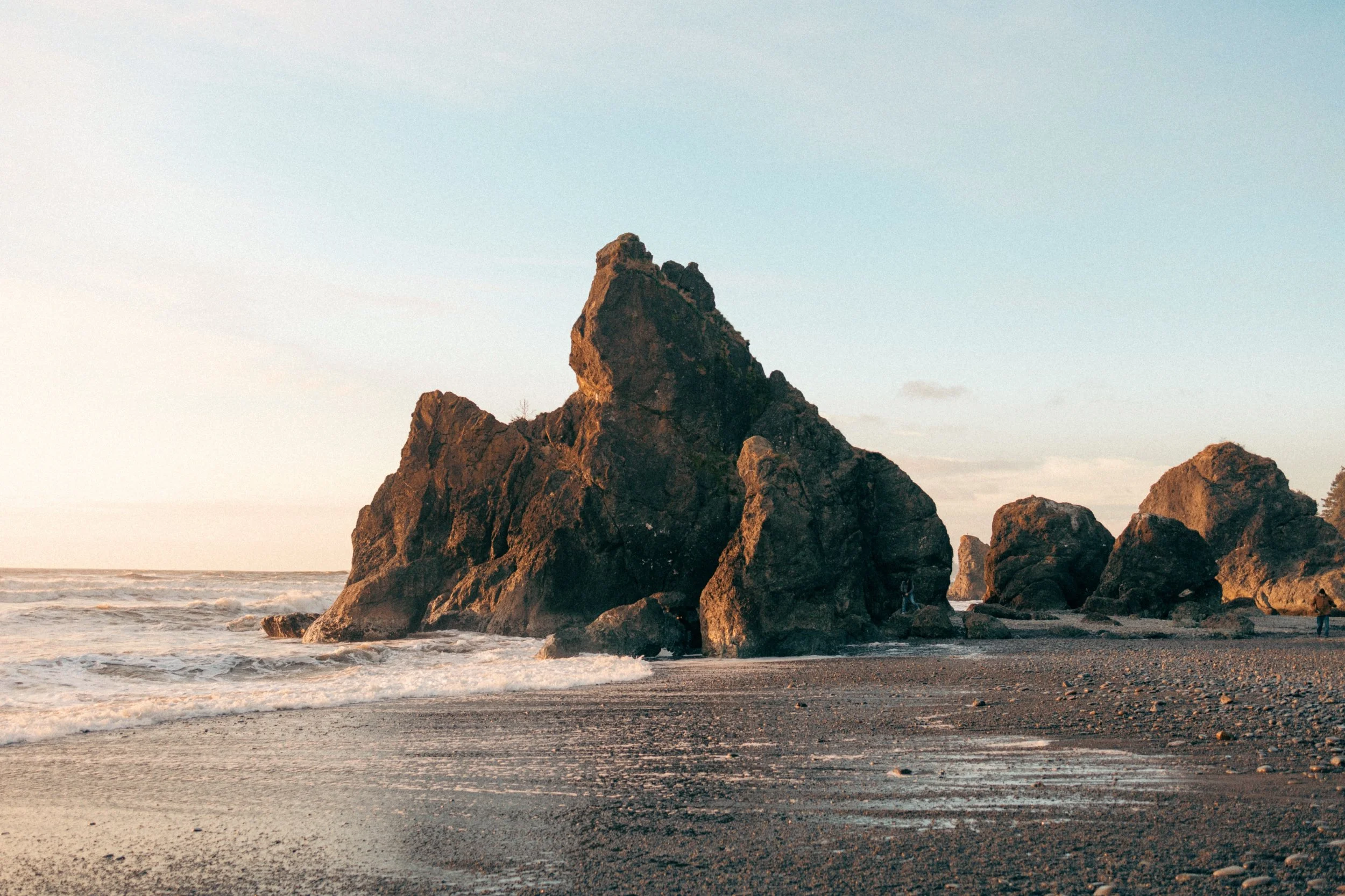 Sea stacks on Ruby Beach in Olympic National Park