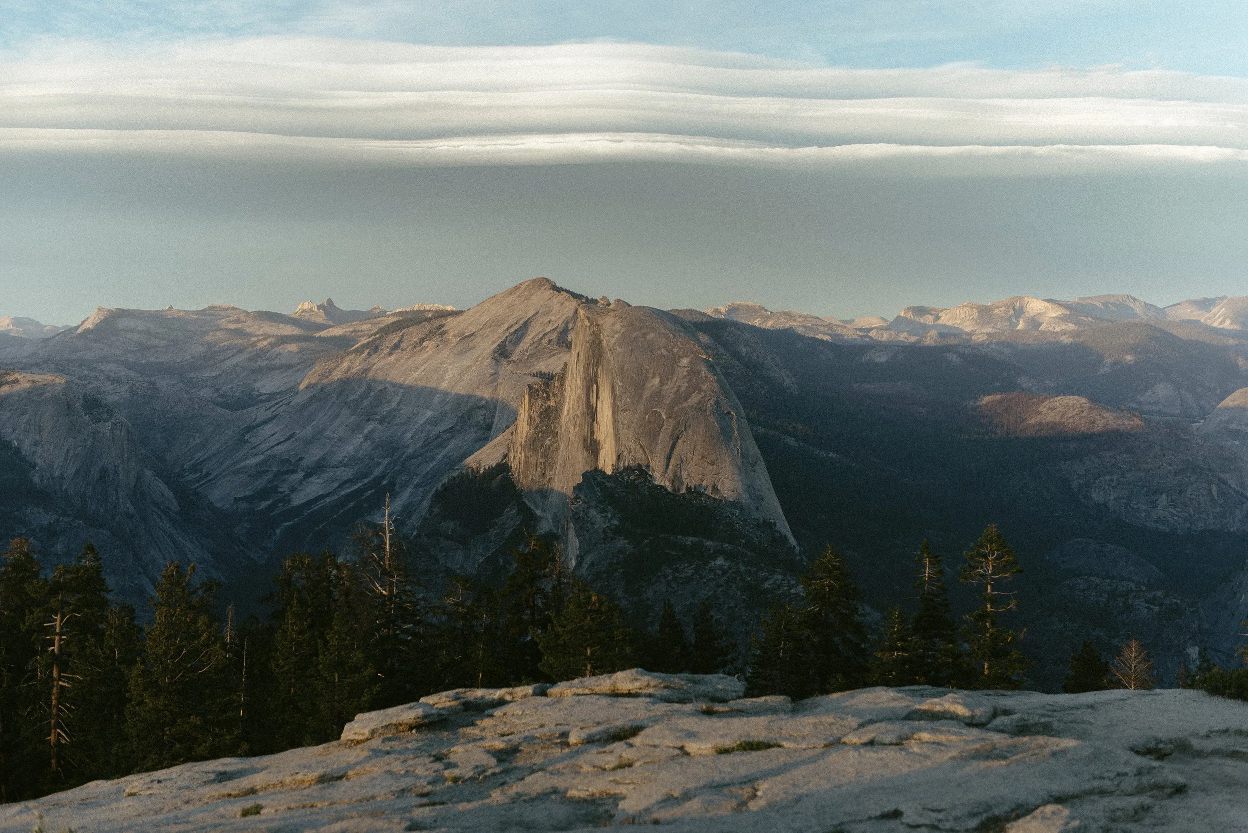 View of Half Dome in Yosemite from Sentinel Dome hike.