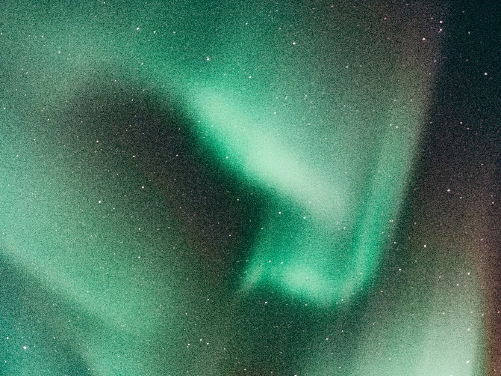 Northern lights in night sky