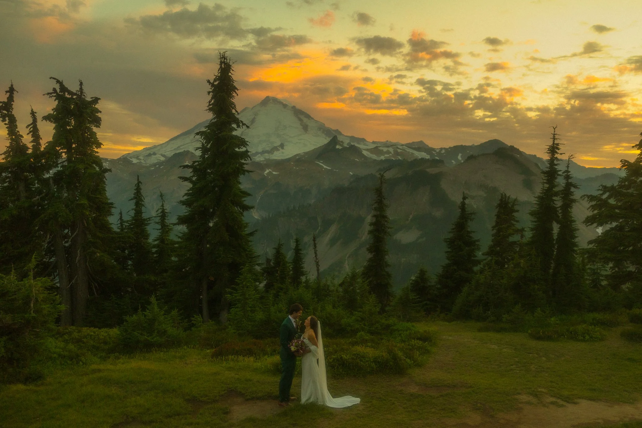 a couple eloping in the Mt Baker area
