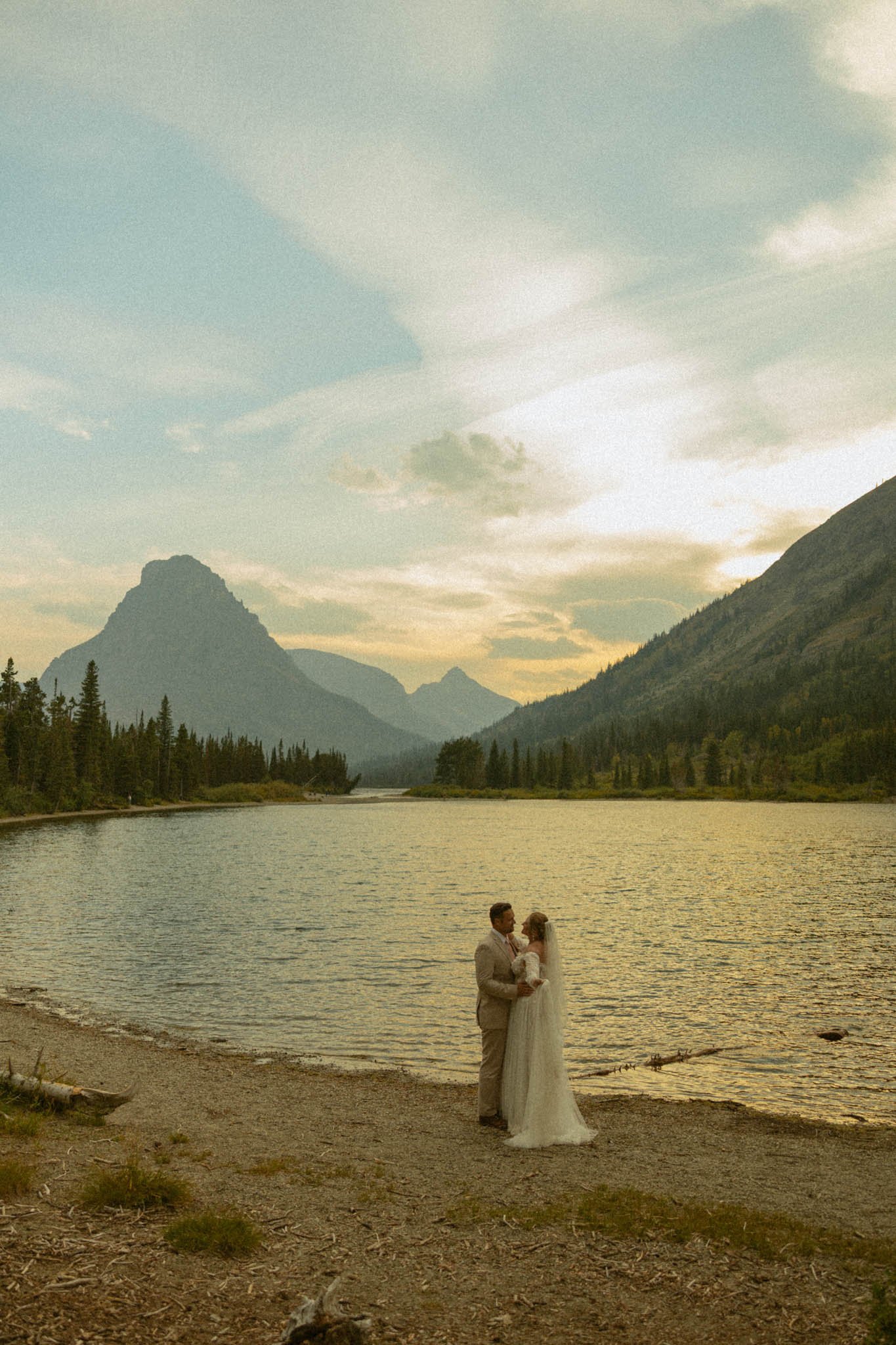 Fall Glacier National Park Intimate Wedding