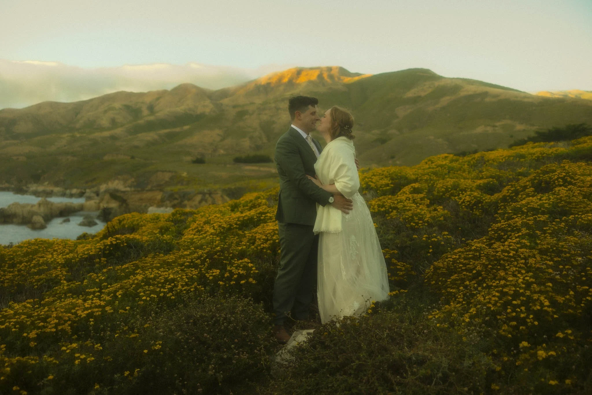 a couple getting married in Big Sur