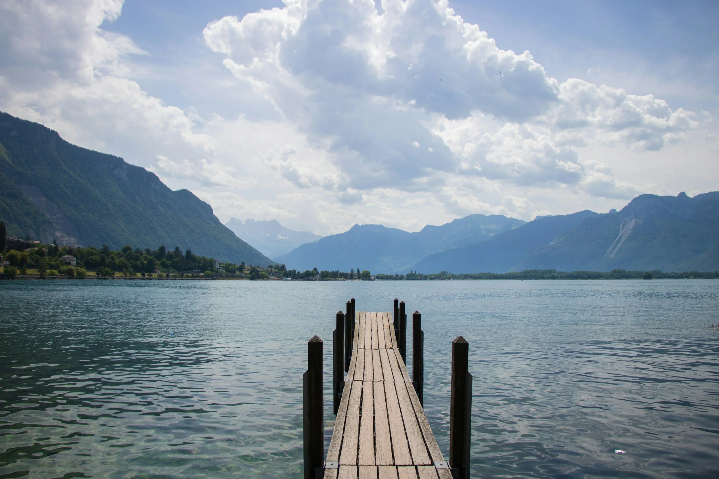 a dock at Lake Geneva in Switzerland