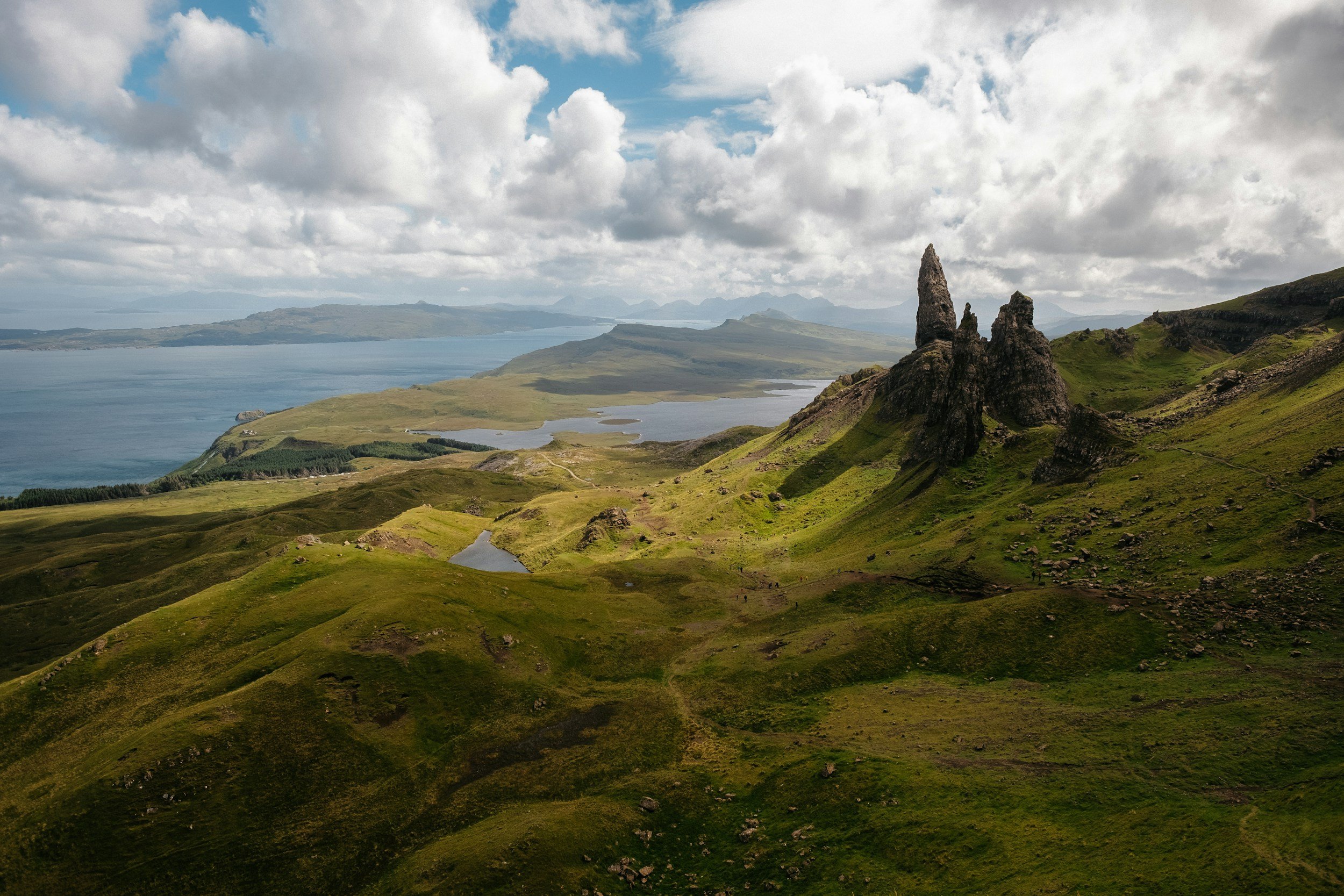 a landscape photo of the unique scenery on Isle of Skye of Scotland