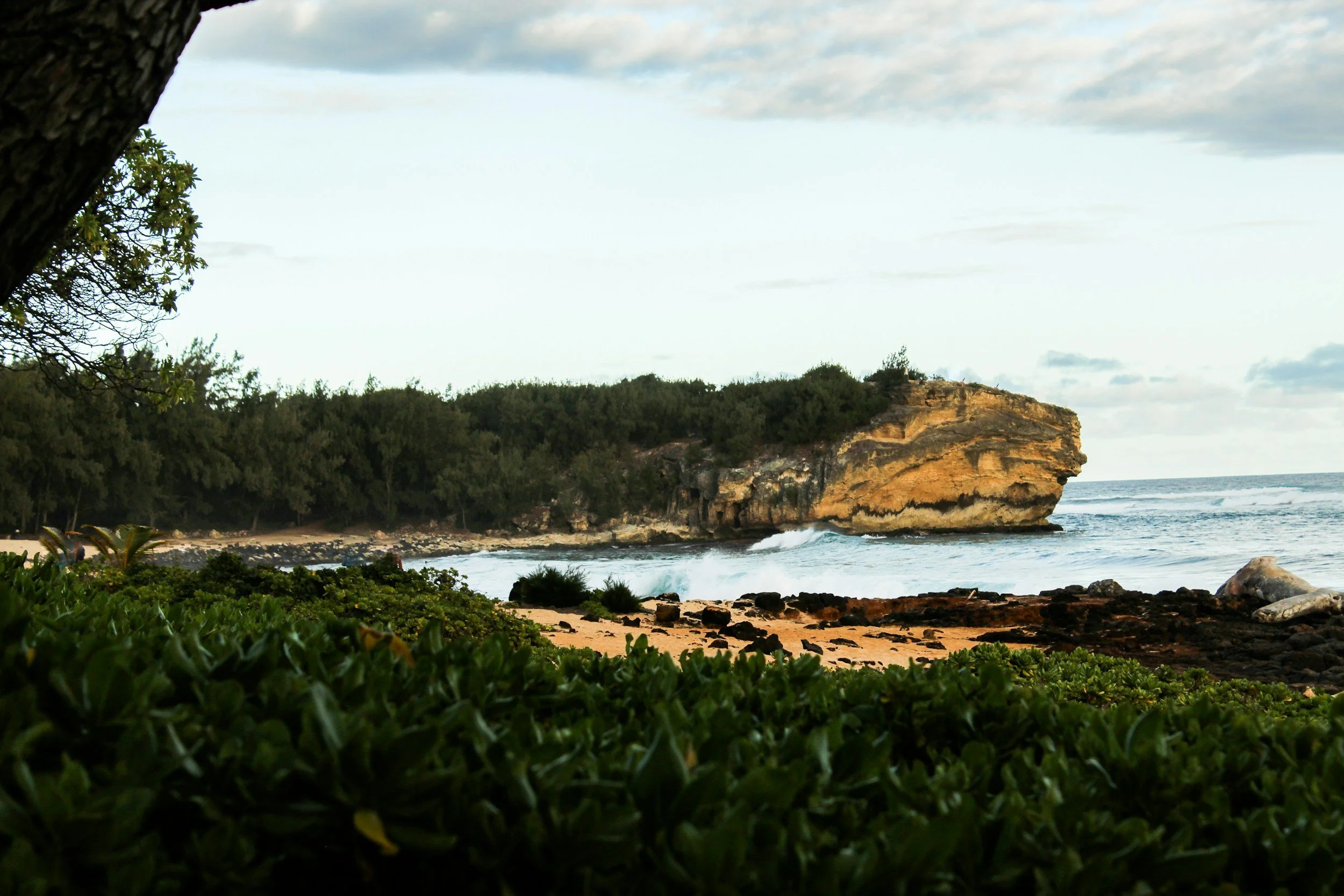 a landscape photo of Shipwreck Beach on Kauai