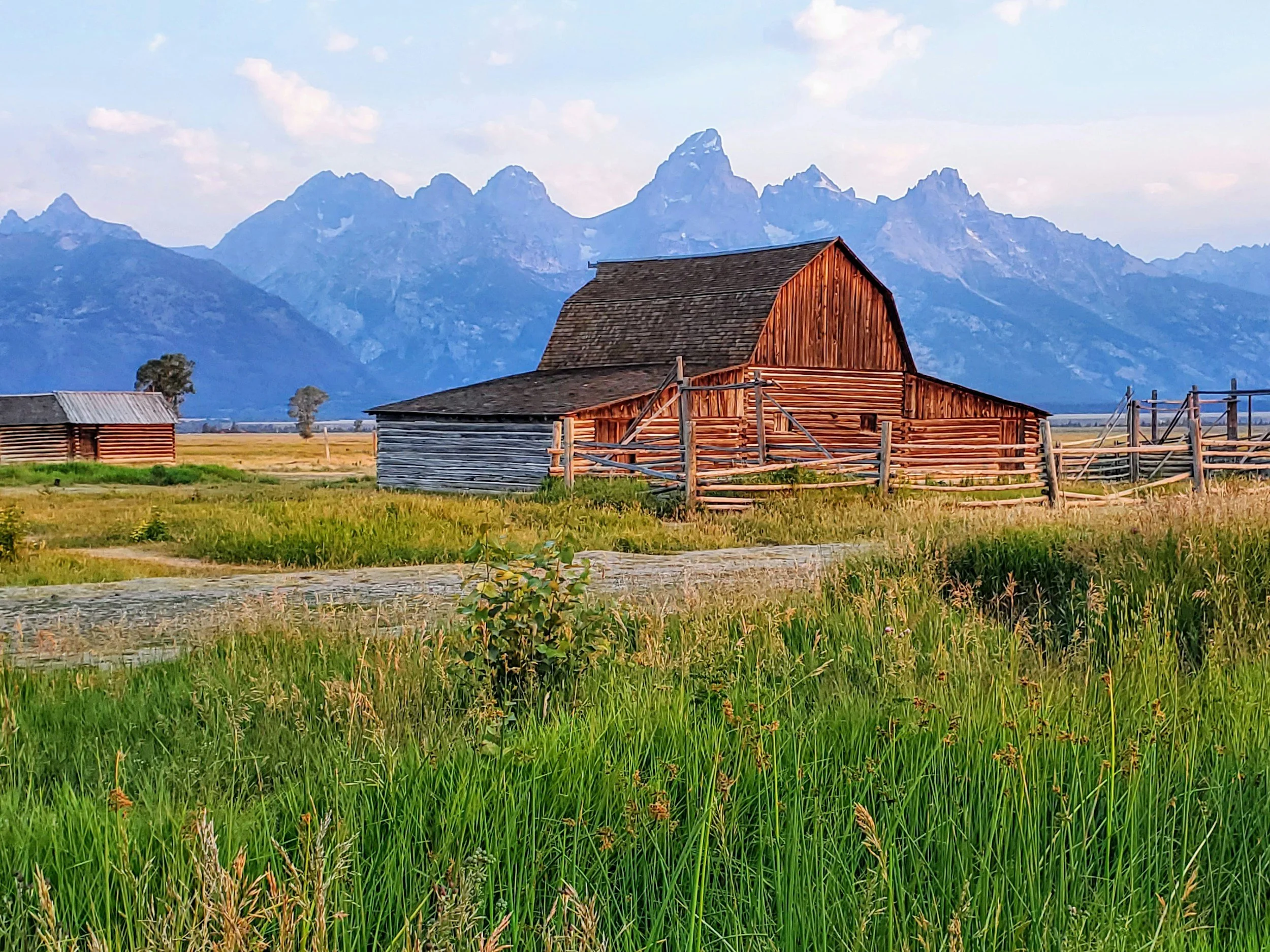 a landscape photo of Mormon Row in Grand Teton National Park