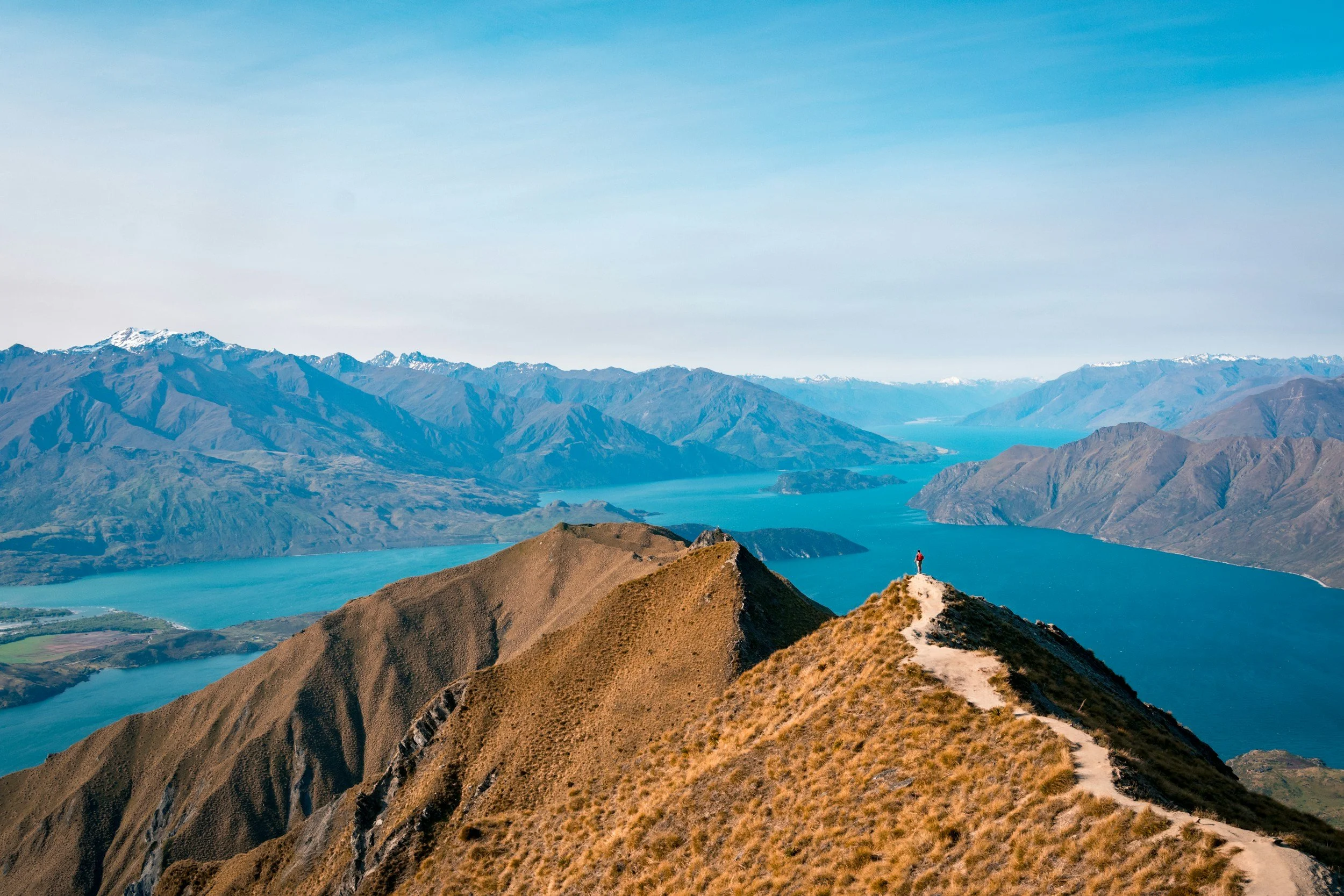 a landscape photo of mountains in Wanaka in New Zealand