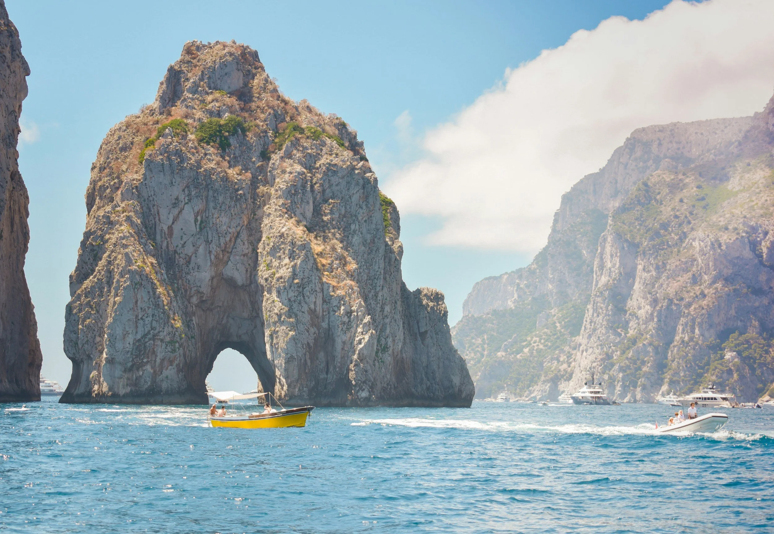 boat tour of Capri in the Amalfi Coast region