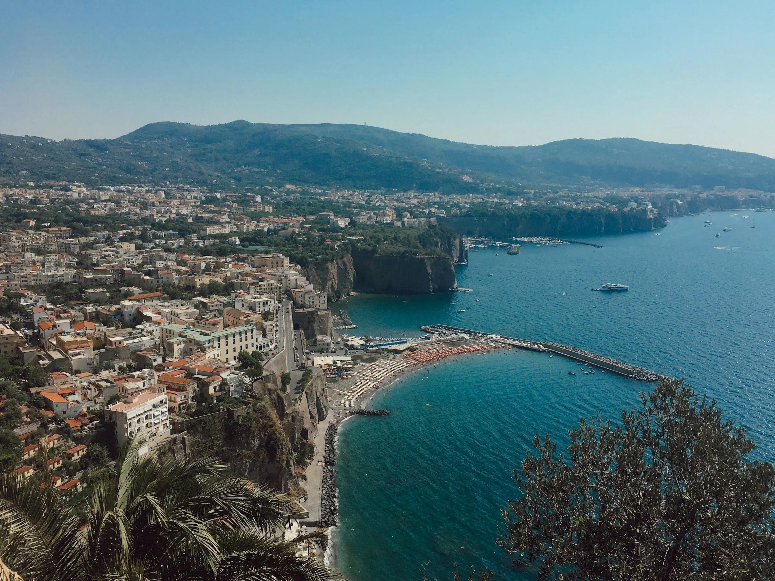 a landscape photo of Sorrento on the Amalfi Coast