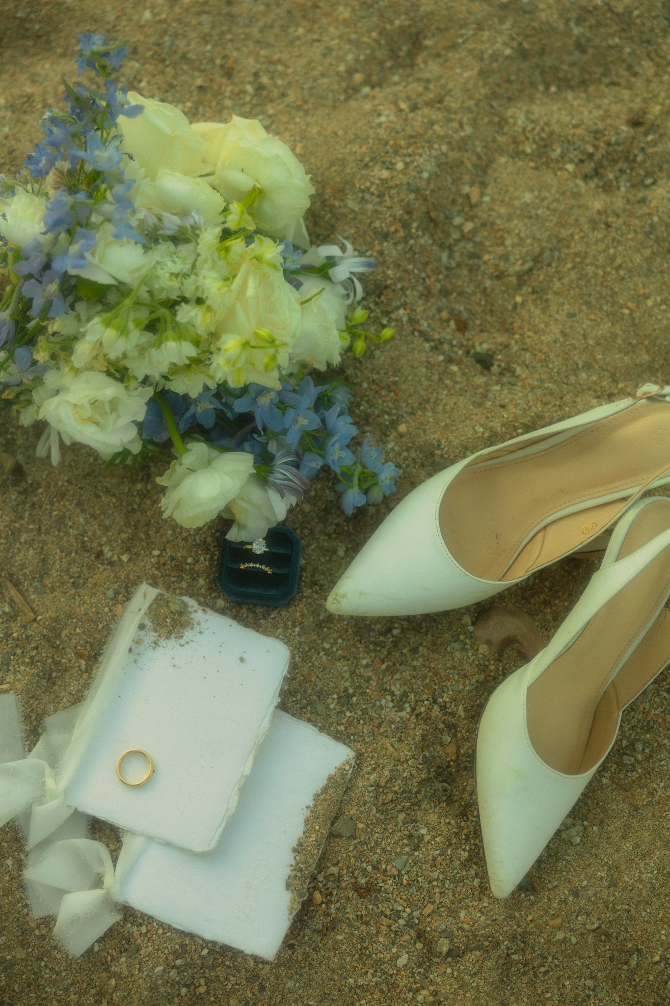  a couple getting married along an alpine lake in the North Cascades then soaking in a natural hot springs 