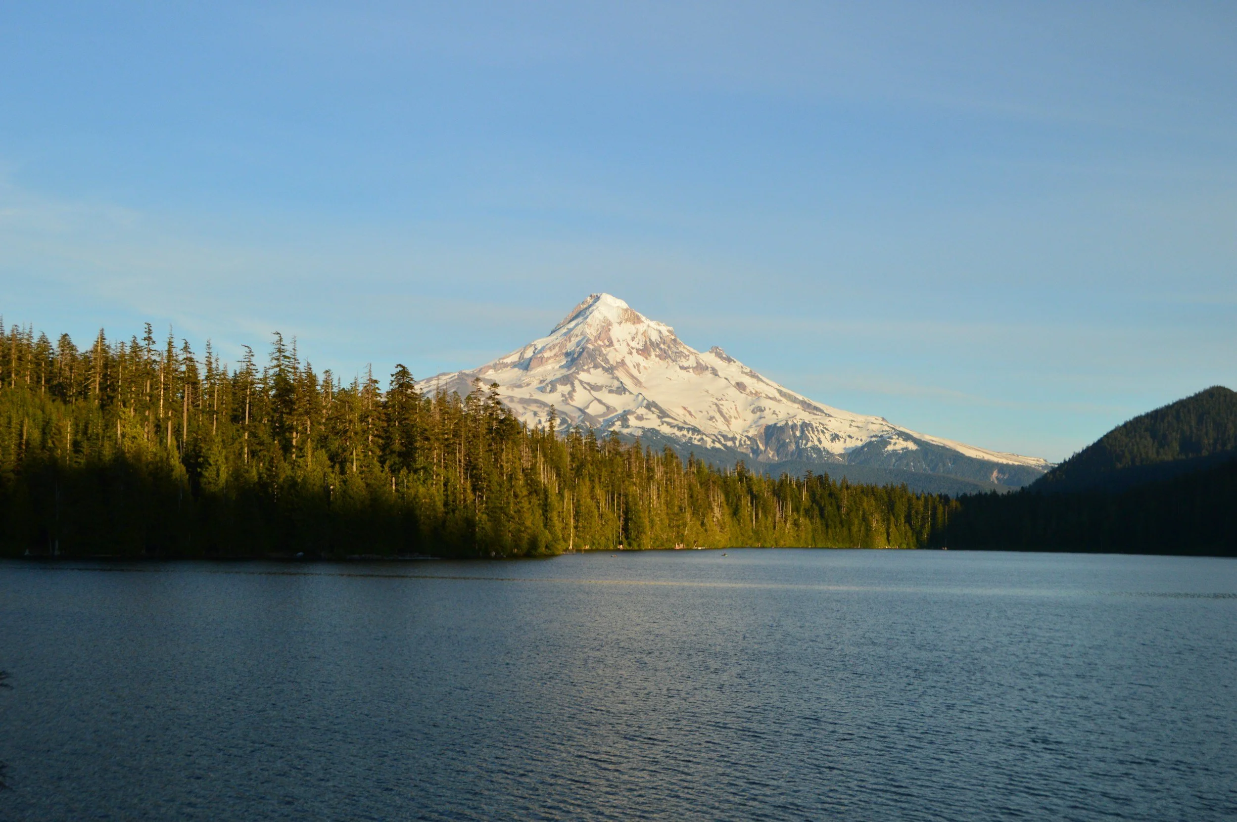 a landscape of Lost Lake in Mt Hood
