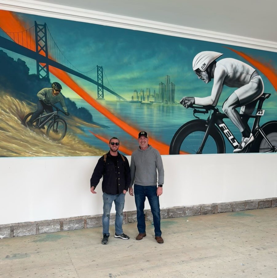 Big thank you to Flow Caf&eacute; &amp; Bikes for trusting me with their wall 🙏
So grateful to create a mural in the heart of Walkerville&mdash;a spot that&rsquo;s all about movement, community, and good energy.
If you&rsquo;re cruising through the 