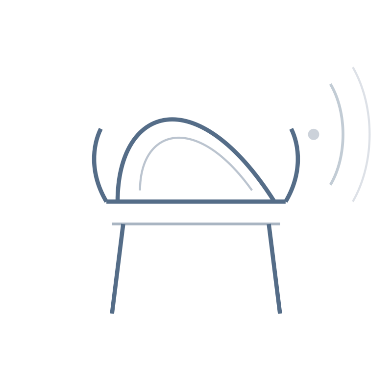 Diagram of a basic radio telescope with a parabolic dish and a feed antenna at the focus, illustrating how it collects radio waves from space.