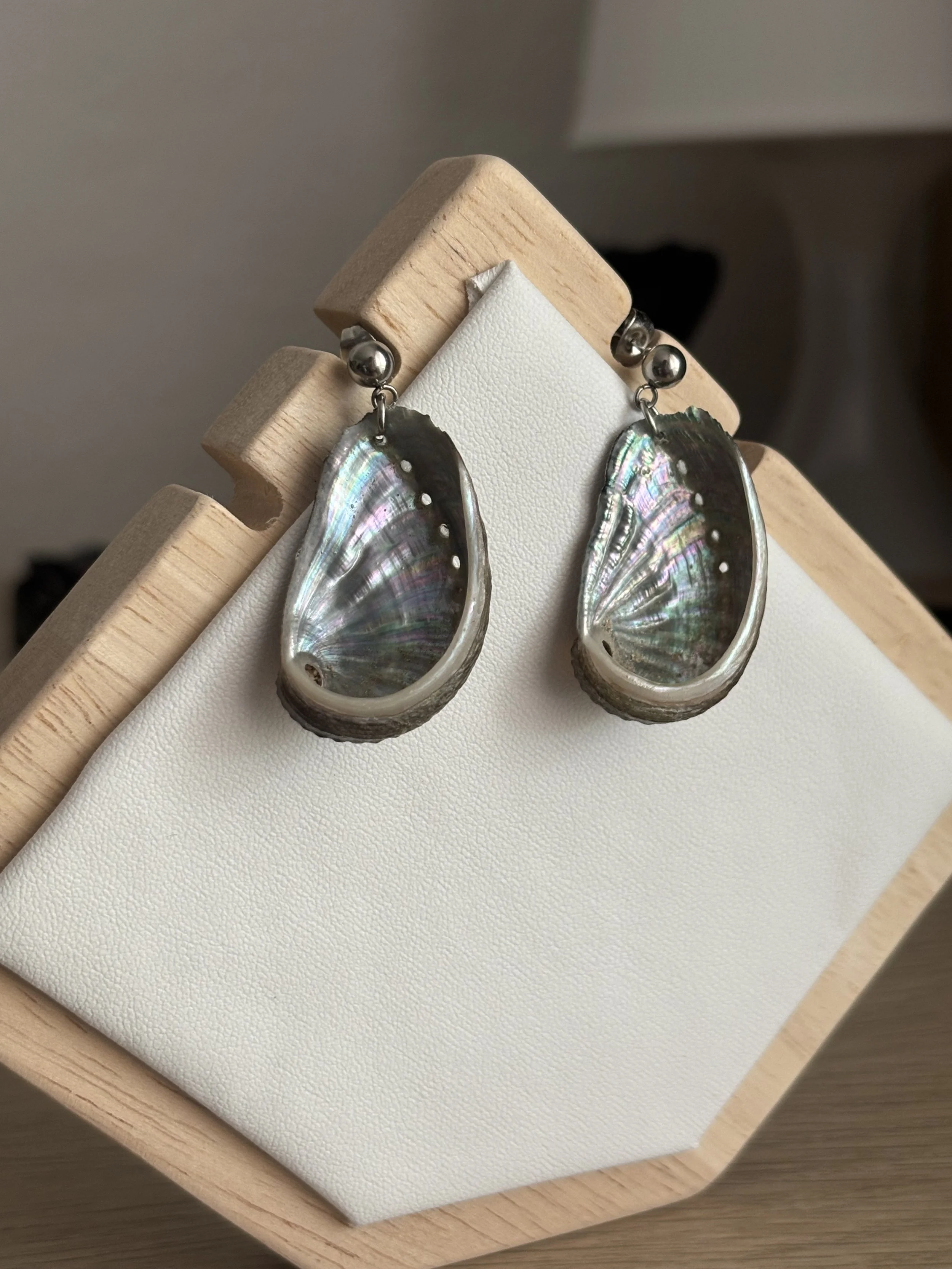 Boucles d'oreilles d'Ormeaux Nacrés