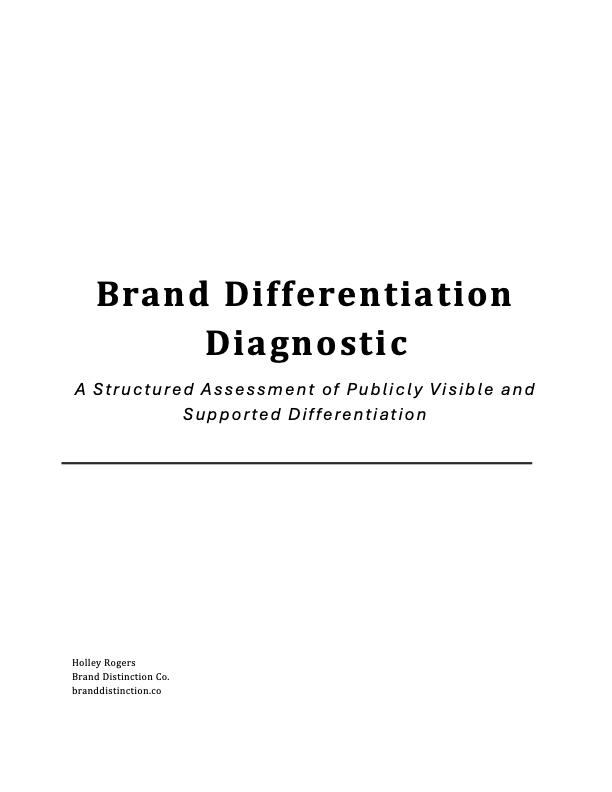 Brand Differentiation Diagnostic