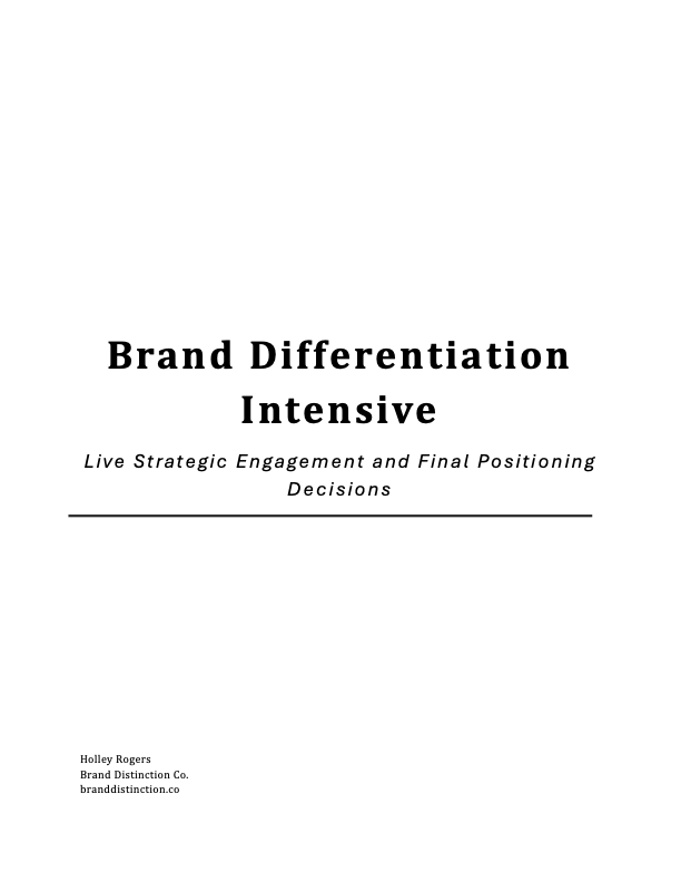 Brand Differentiation Intensive