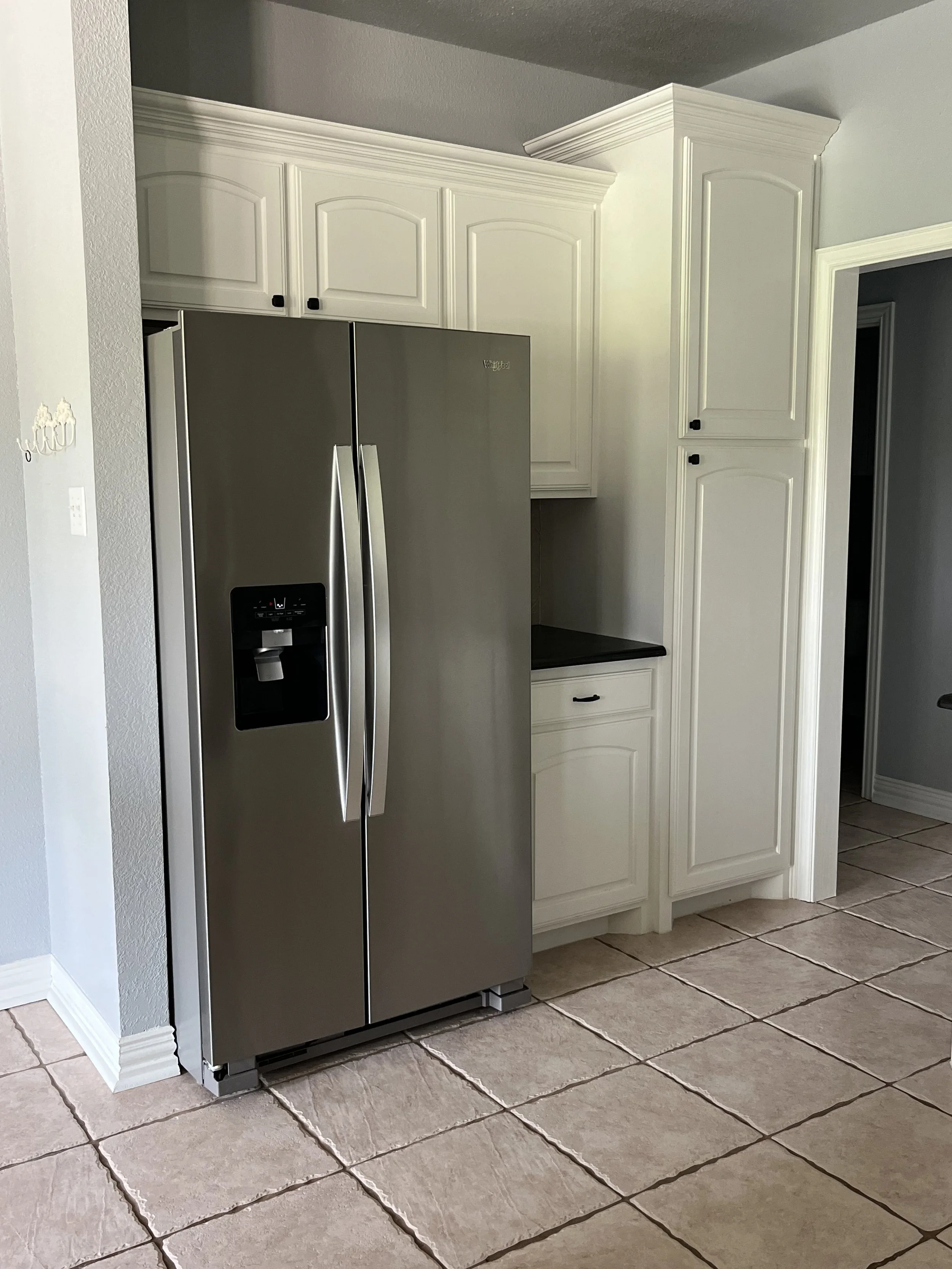 Before frig cabinets