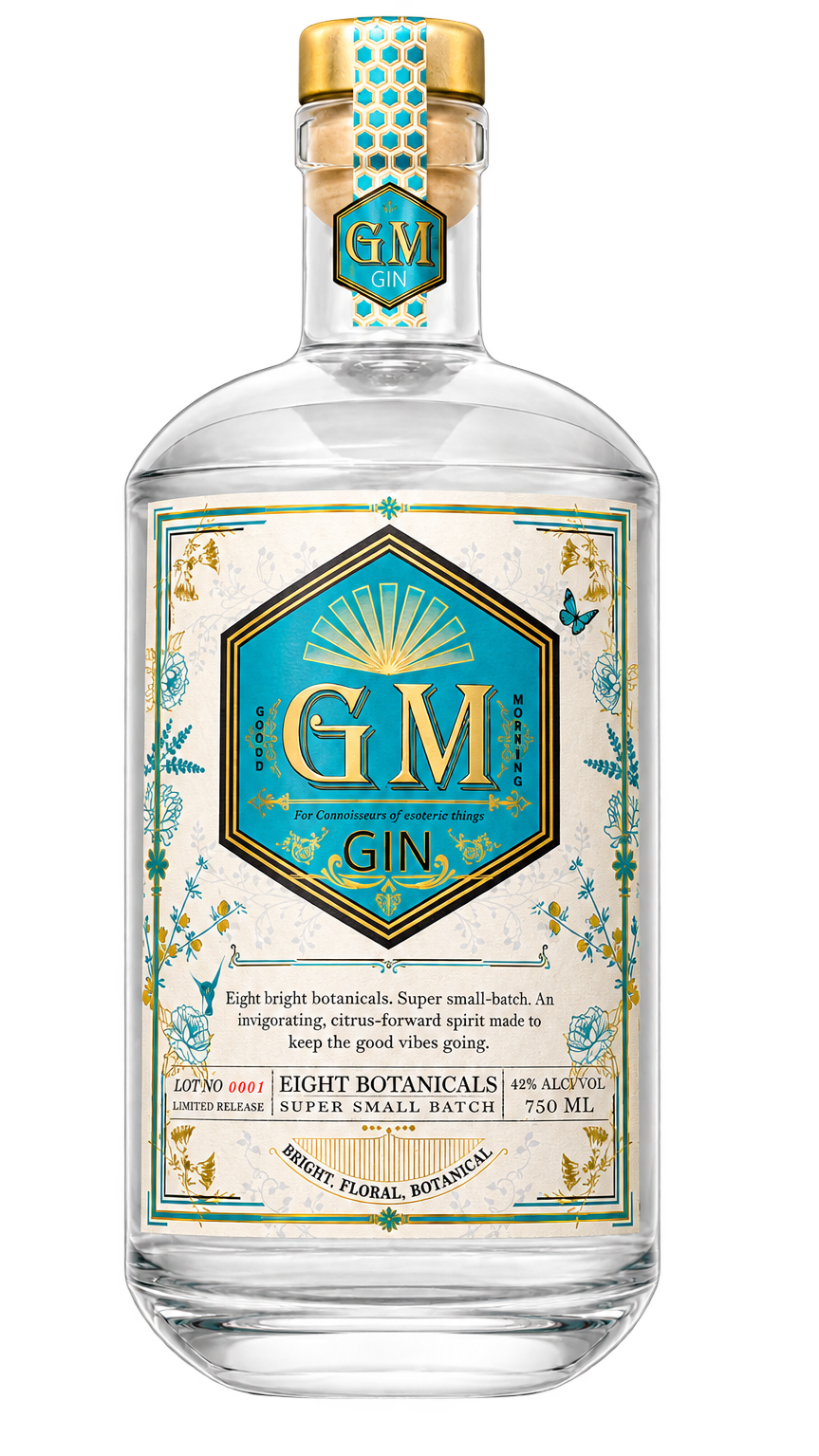 GM Gin bottle