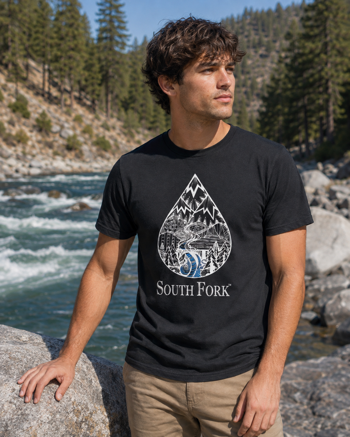 South Fork Black Short Sleeve Shirt