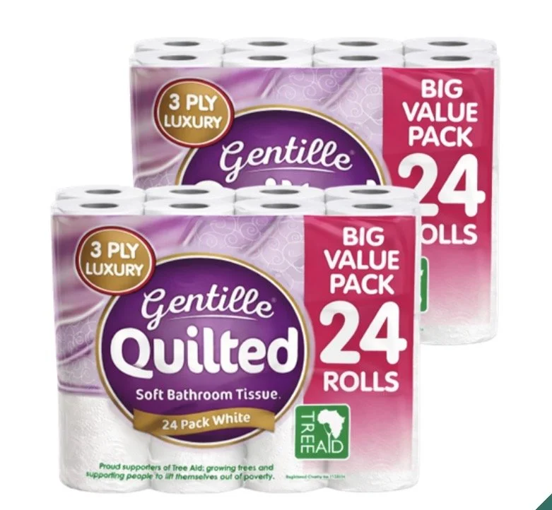 Toilet Paper Gentille Quilted - 3ply - 48 rolls