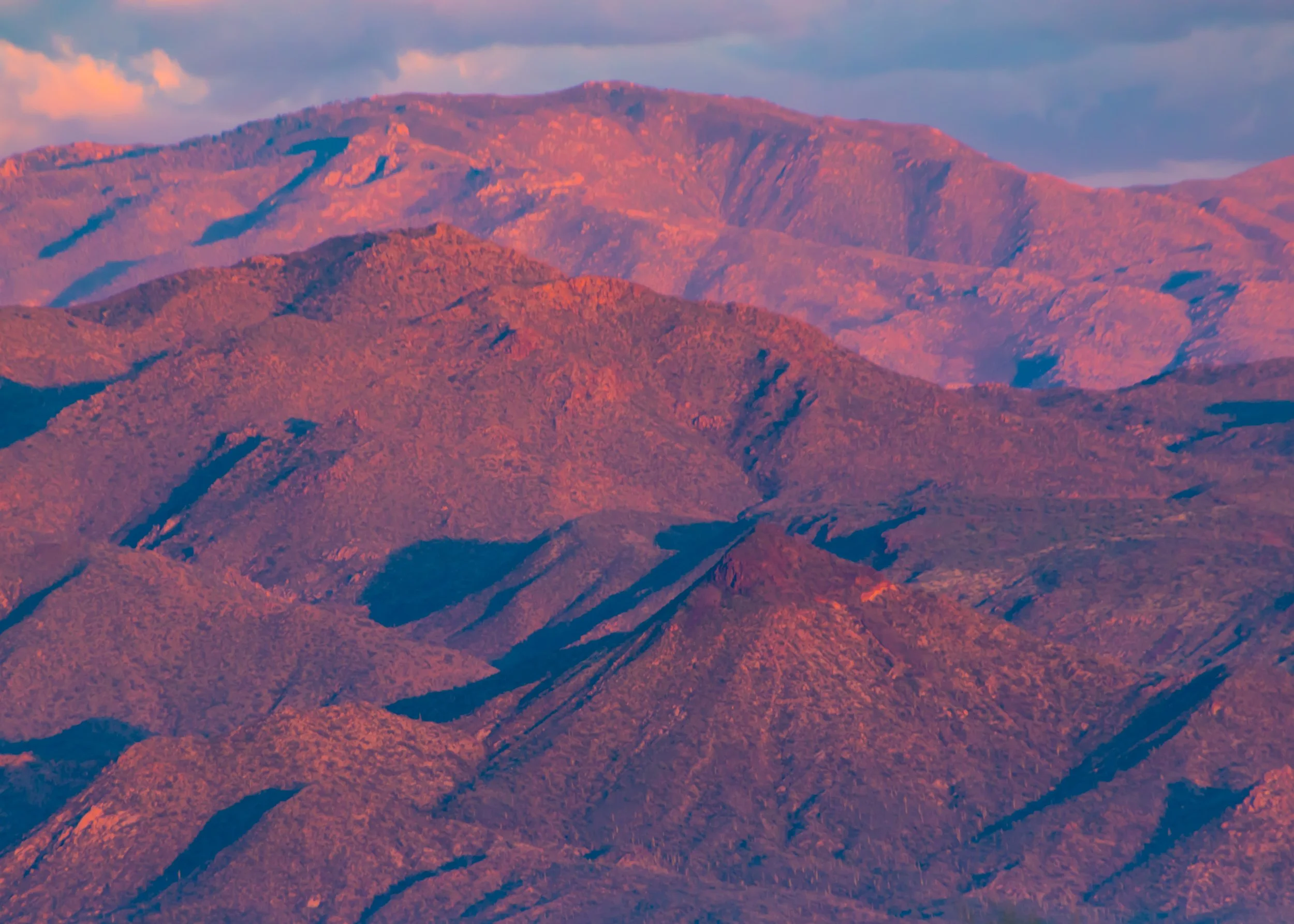 "Color of Height"
The ridges shift in tone as they rise, distance altering what is seen. Elevation changes not just position—but perception.