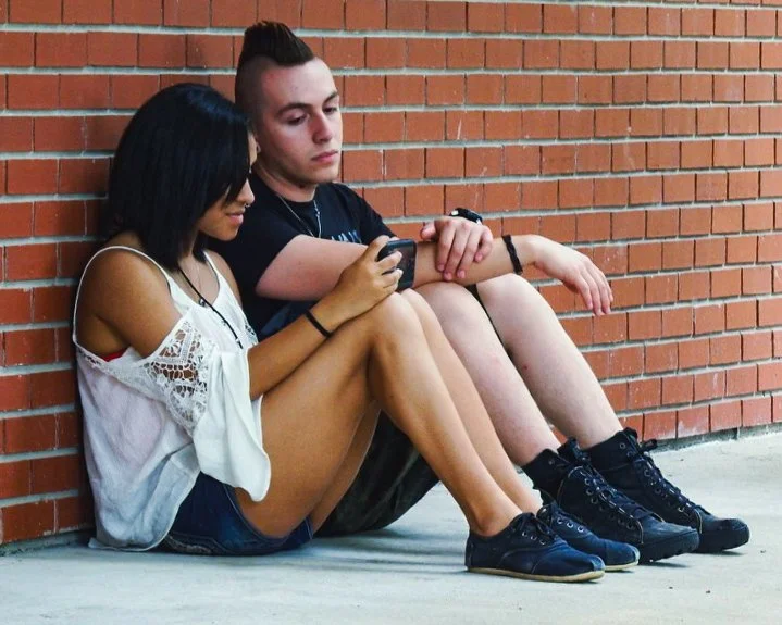 "Leaning In"
They sit close, sharing the weight without needing to explain it. The moment holds them—quiet, steady, and enough.