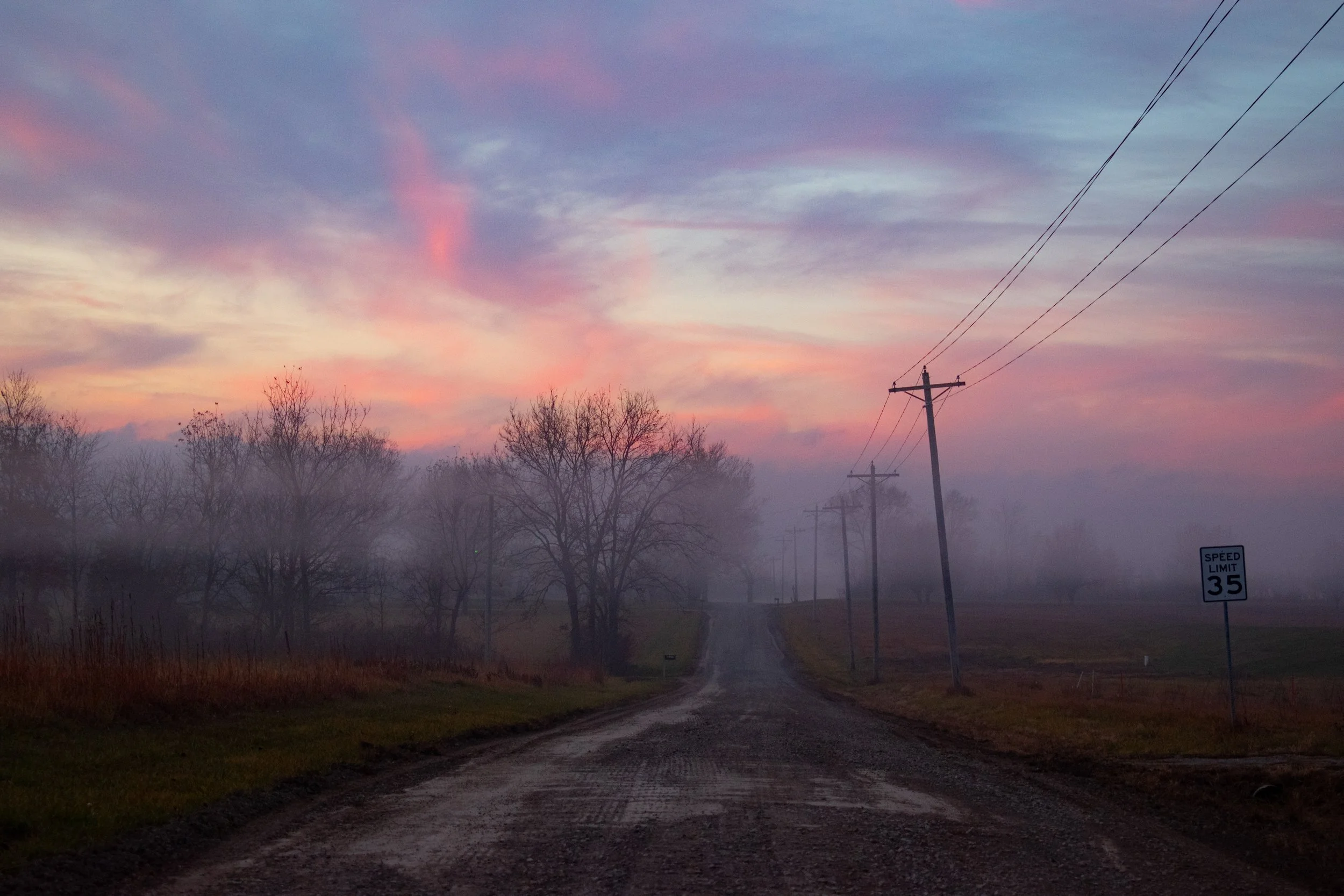 "Where the Road Lets Go"
A path dissolves into fog and color, no longer leading anywhere in particular. The journey pauses here, suspended between arrival and forgetting.
