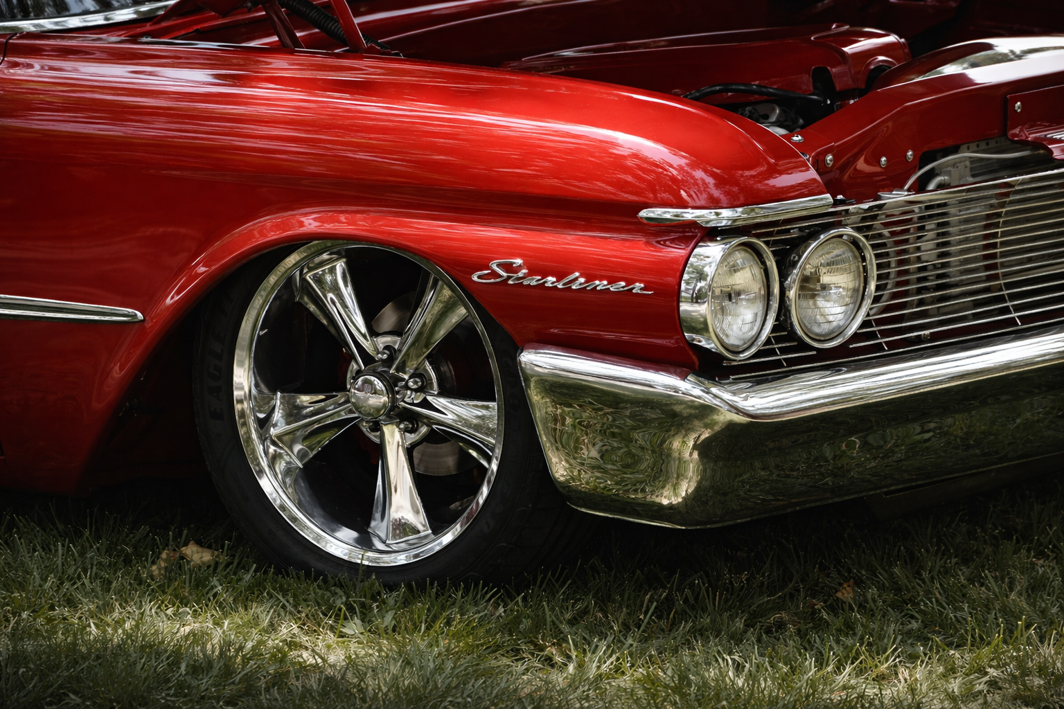 "Polished Motion"
Chrome and paint reflect a world rushing past. Even standing still, it feels like speed.