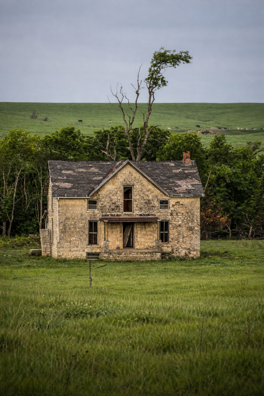 "Kept Small"
The house endures in place, unchanged in form but altered by time. What was lived here now rests quietly within it.