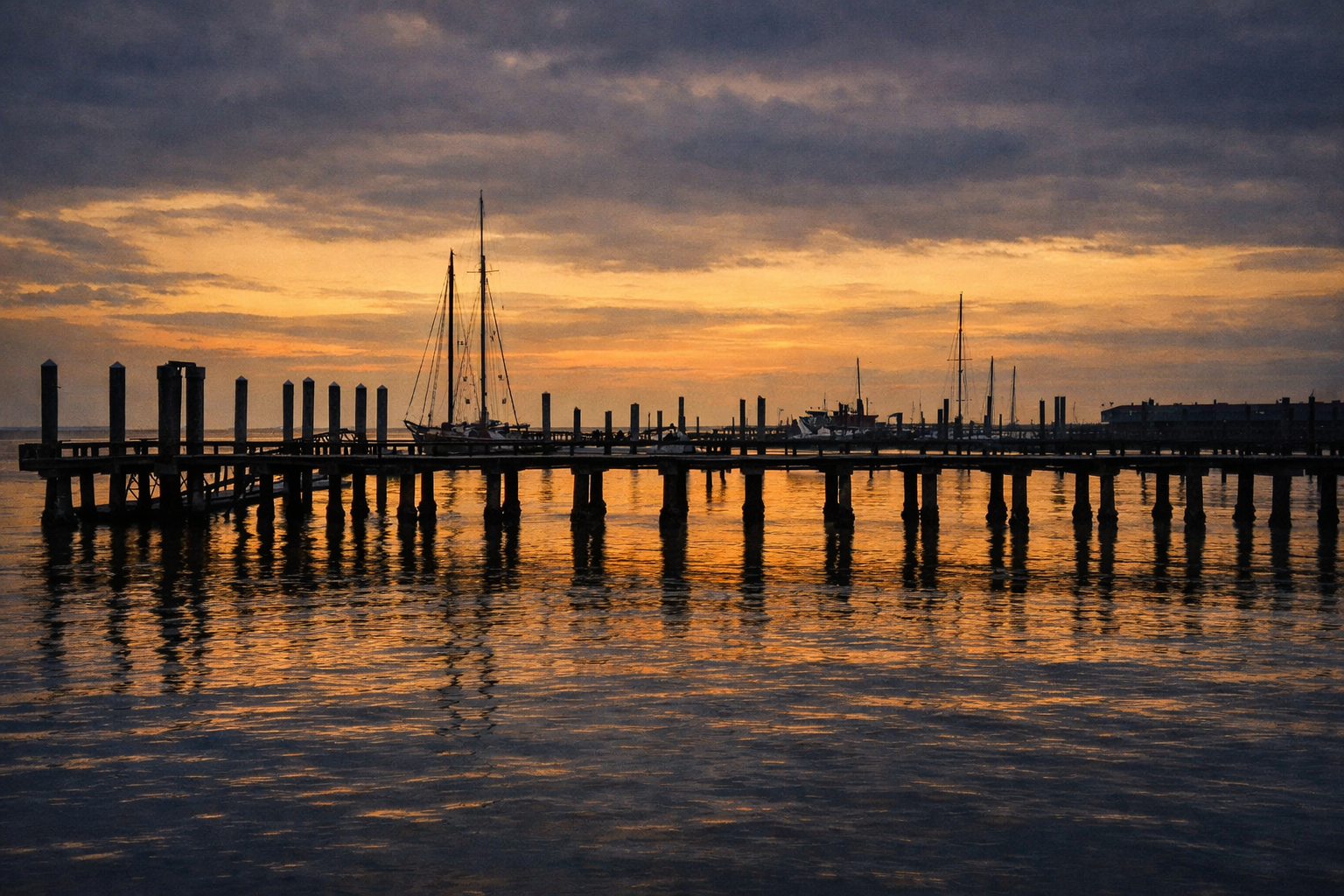 "The Last Crossing"
A pier reaching into light that offers no answers. The horizon holds steady, asking nothing in return.