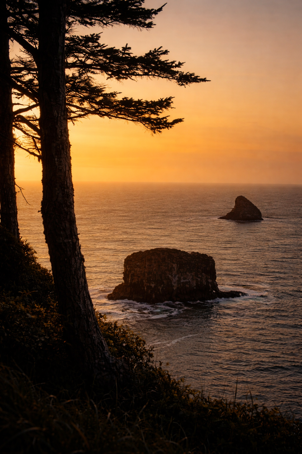 "Held at the Edge"
The light rests on the horizon, lingering just a moment longer. What’s ending does so without urgency.