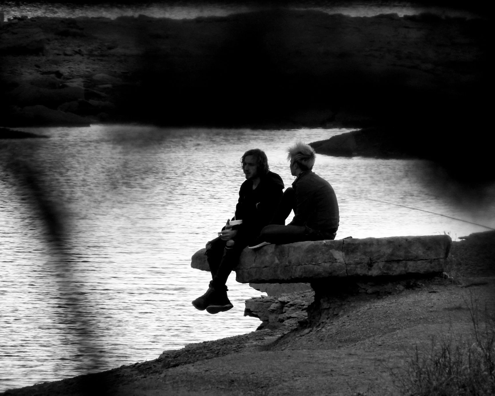 "Side by Side"
They sit at the edge of the water, sharing the moment without needing to fill it. What’s between them is quiet—but not empty.