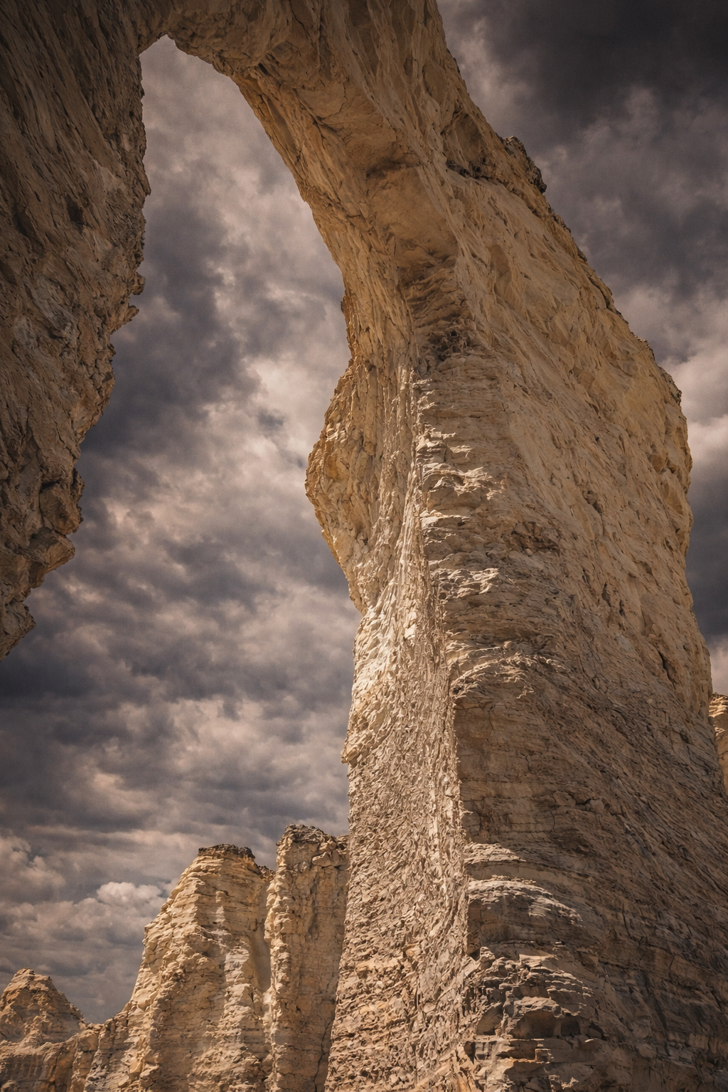 "Worn Away"
The surface gives itself to time, grain by grain. What we see is not what was there—but what could not remain.